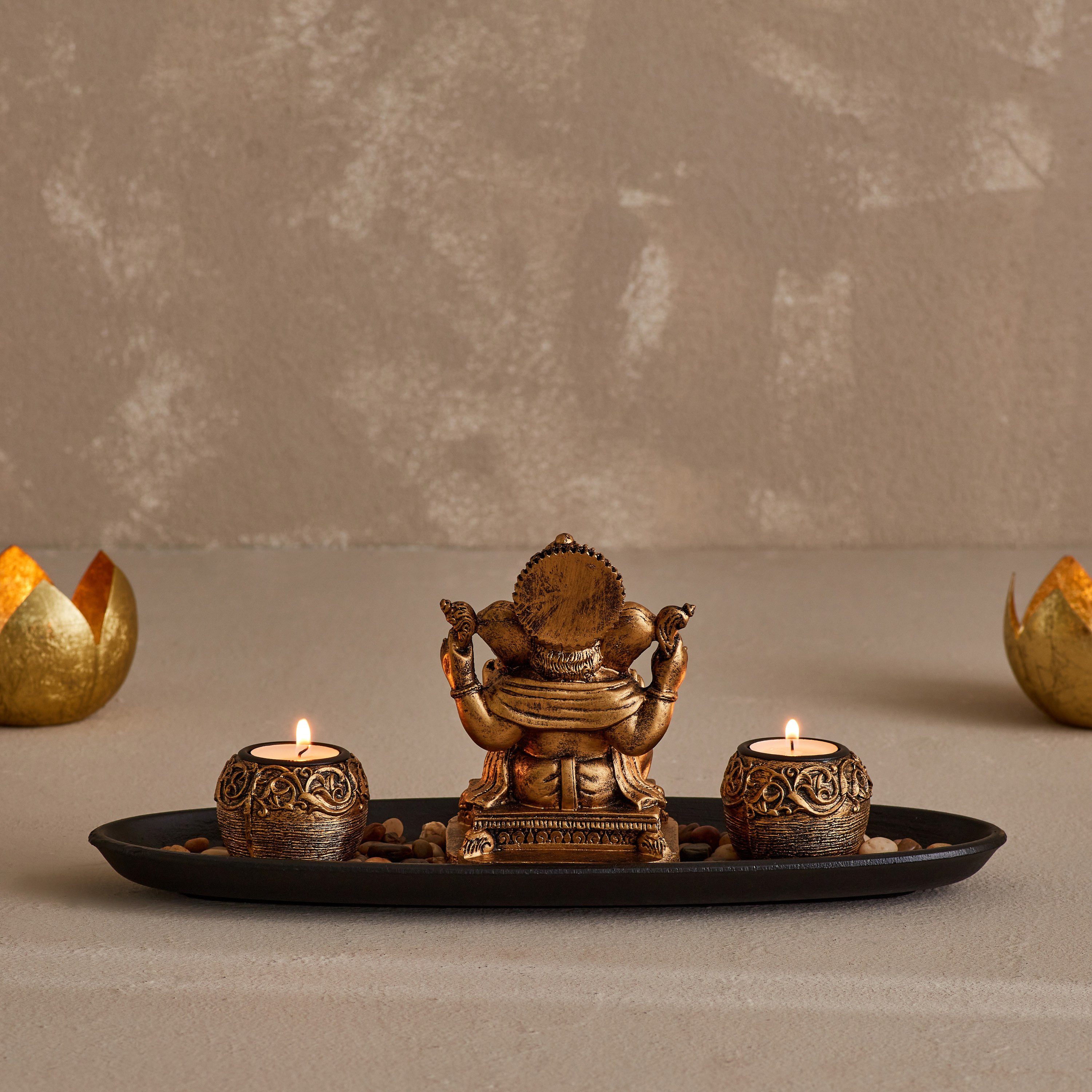 حامل شموع صغيرة وصينية ديكور من زوها-hbxhomeware-homedecor-figurinesandornaments-image-3
