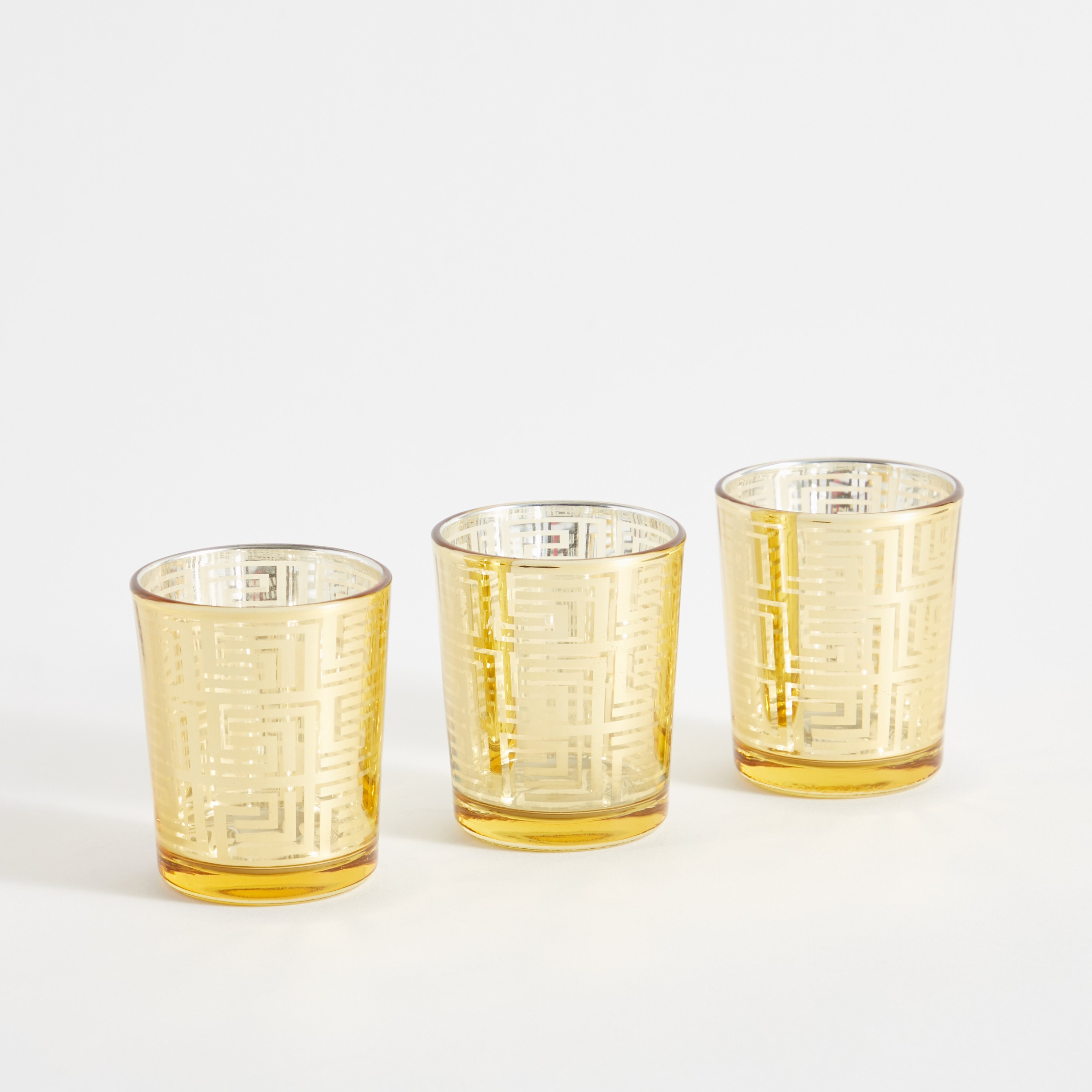 طقم حامل شموع صغيرة تصميم هندسي 3 قطع من زوها - 6x6x7 سم-hbxlivingroom-decorandaccessories-candleholders-image-6