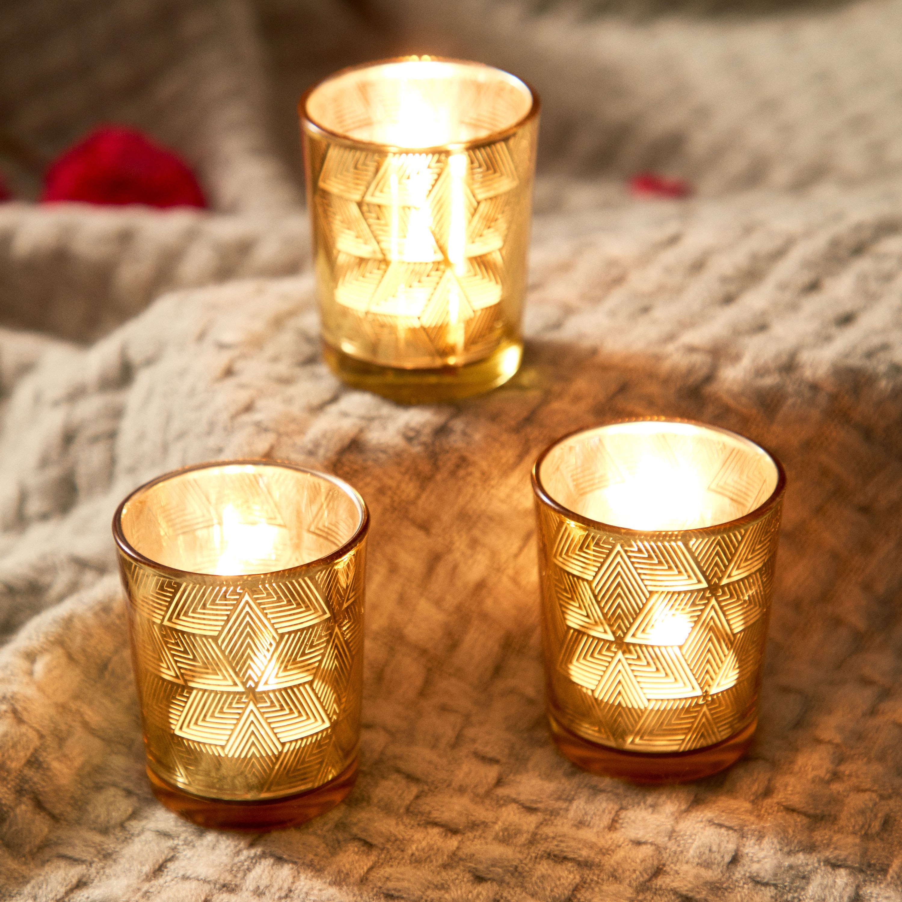 Zoha 3-Piece Star Tealight Holder Set - 6x6x7 cm-hbxlivingroom-decorandaccessories-candleholders-image-1