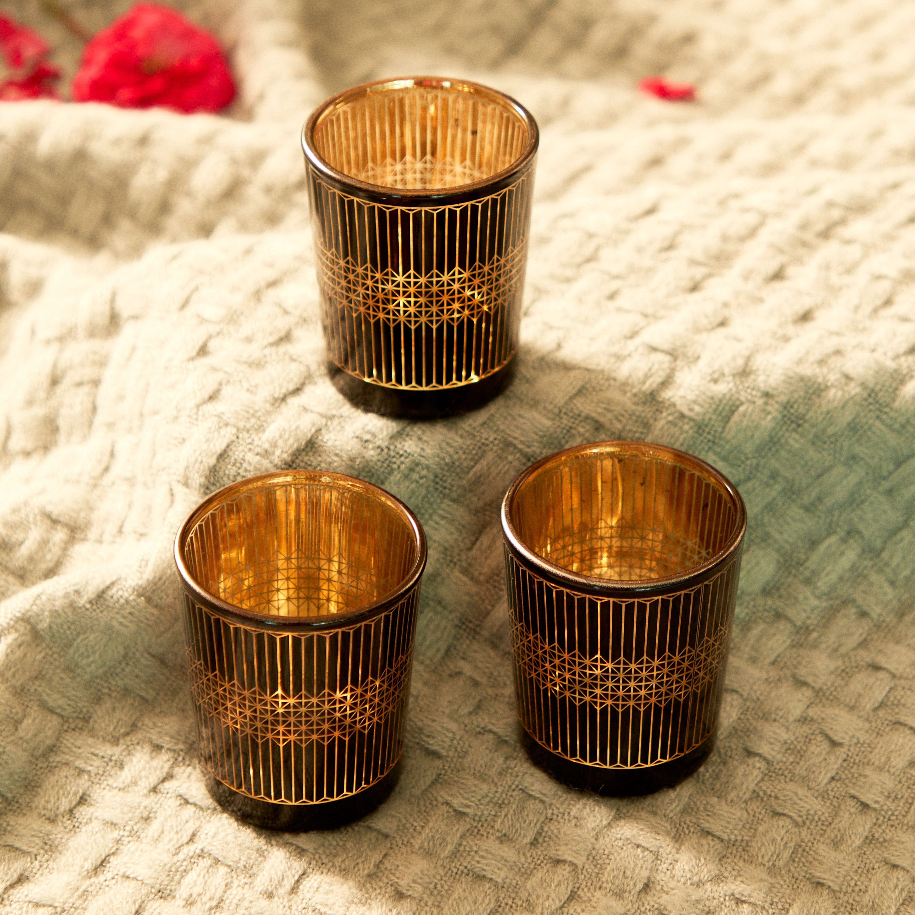 Zoha 3-Piece Tealight Candleholder Set - 6x6x7 cm-hbxlivingroom-decorandaccessories-candleholders-image-3