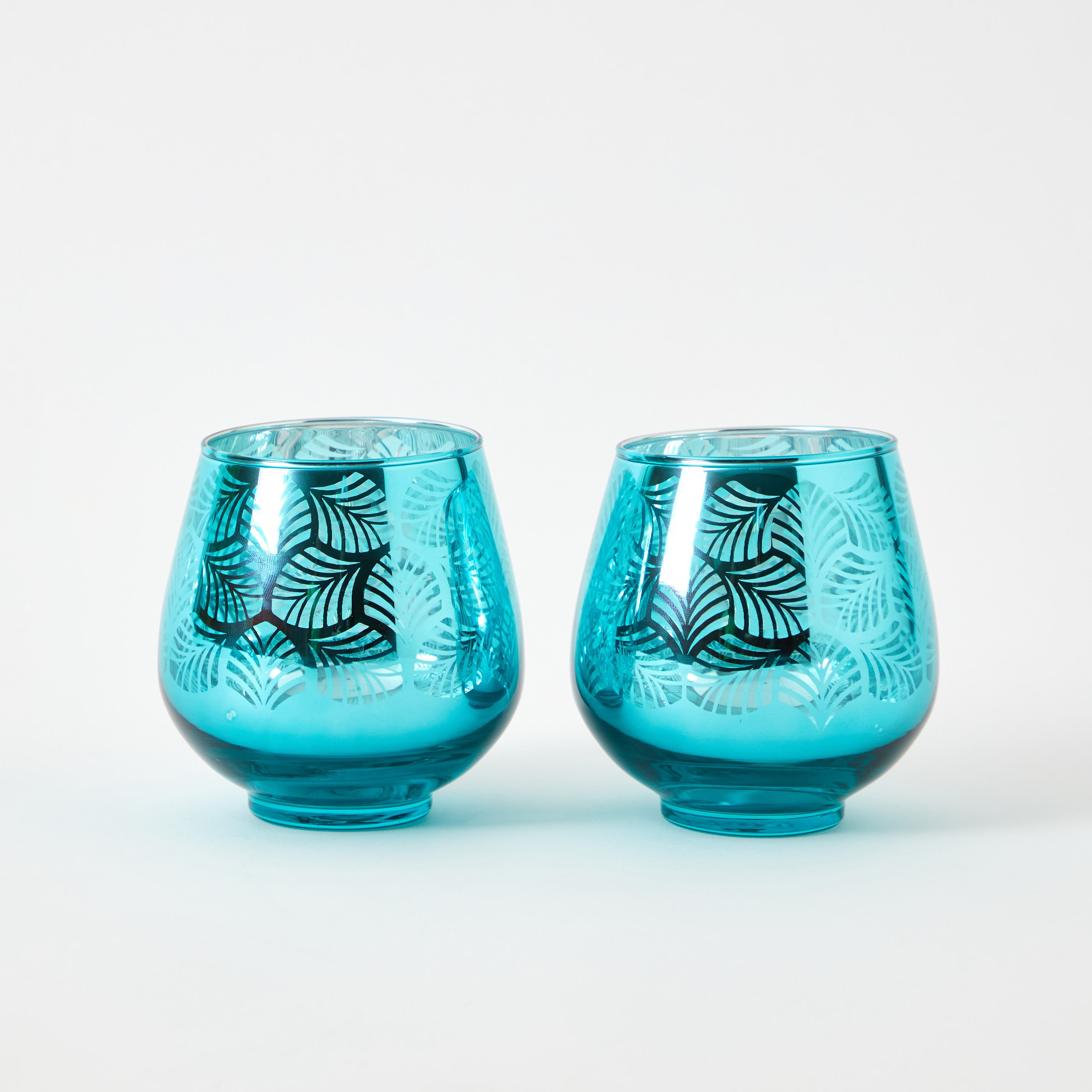 طقم حامل شموع صغيرة قطعتين بتصميم بيضة وطبعات ورق شجر من زوها - 9.5x9.5x9 سم-hbxlivingroom-decorandaccessories-candleholders-image-6