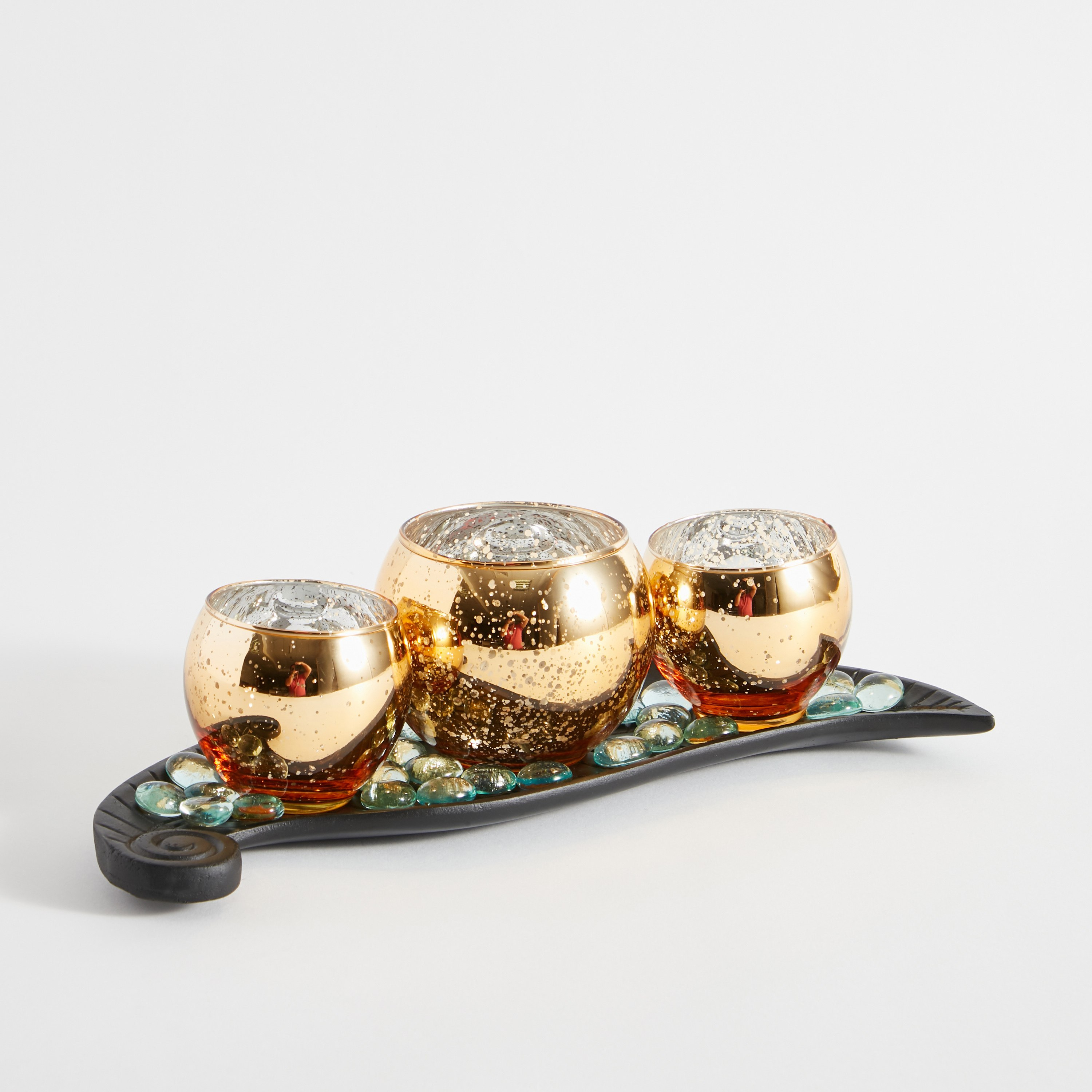 طقم إهداء صينية شكل ورقة شجر وحامل شموع صغيرة 3 قطع من زوها-hbxlivingroom-decorandaccessories-candleholders-image-6