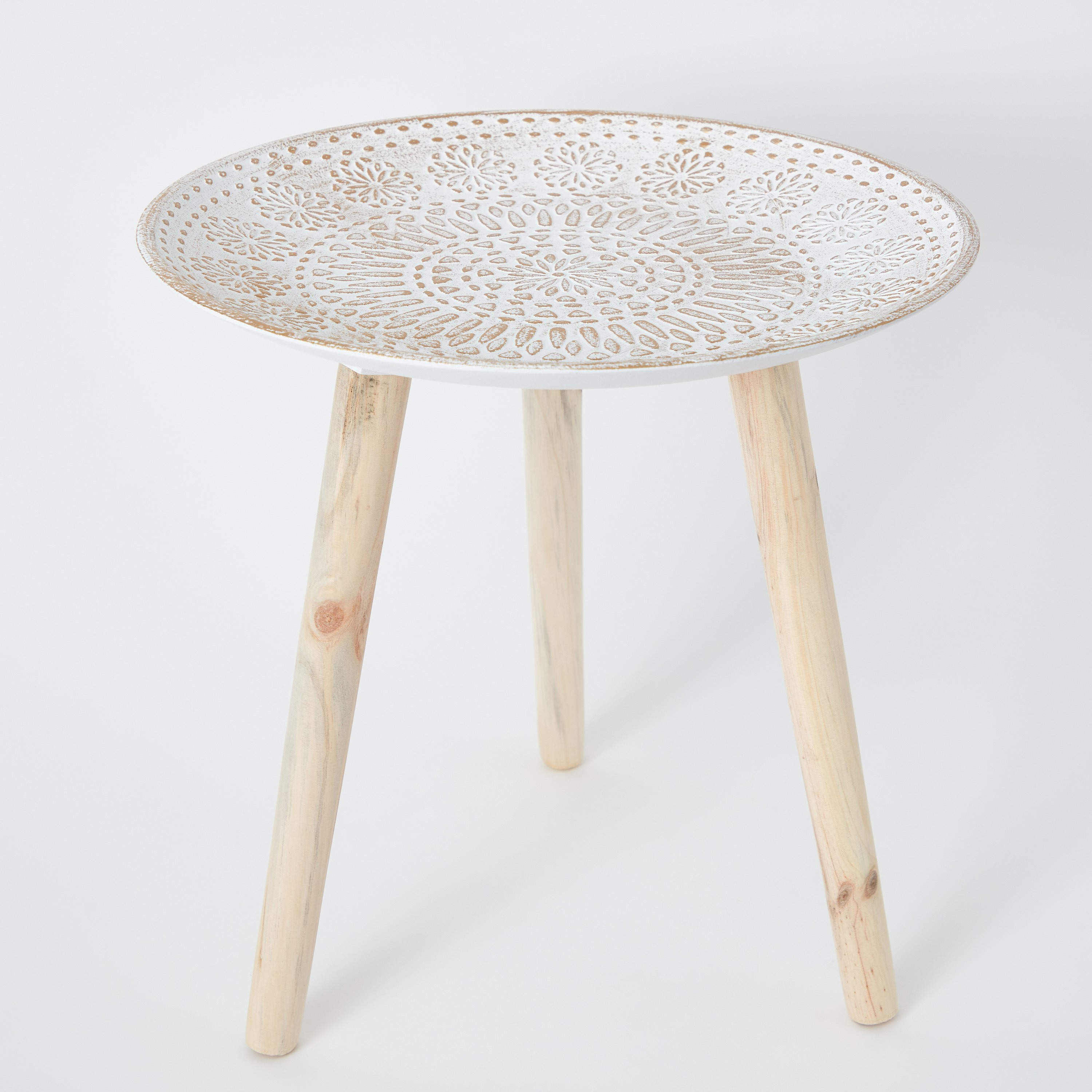 طاولة زينة بتصميم أزهار محفورة من زوها - 40x40x40 سم-hbxkitchen-serveware-image-5