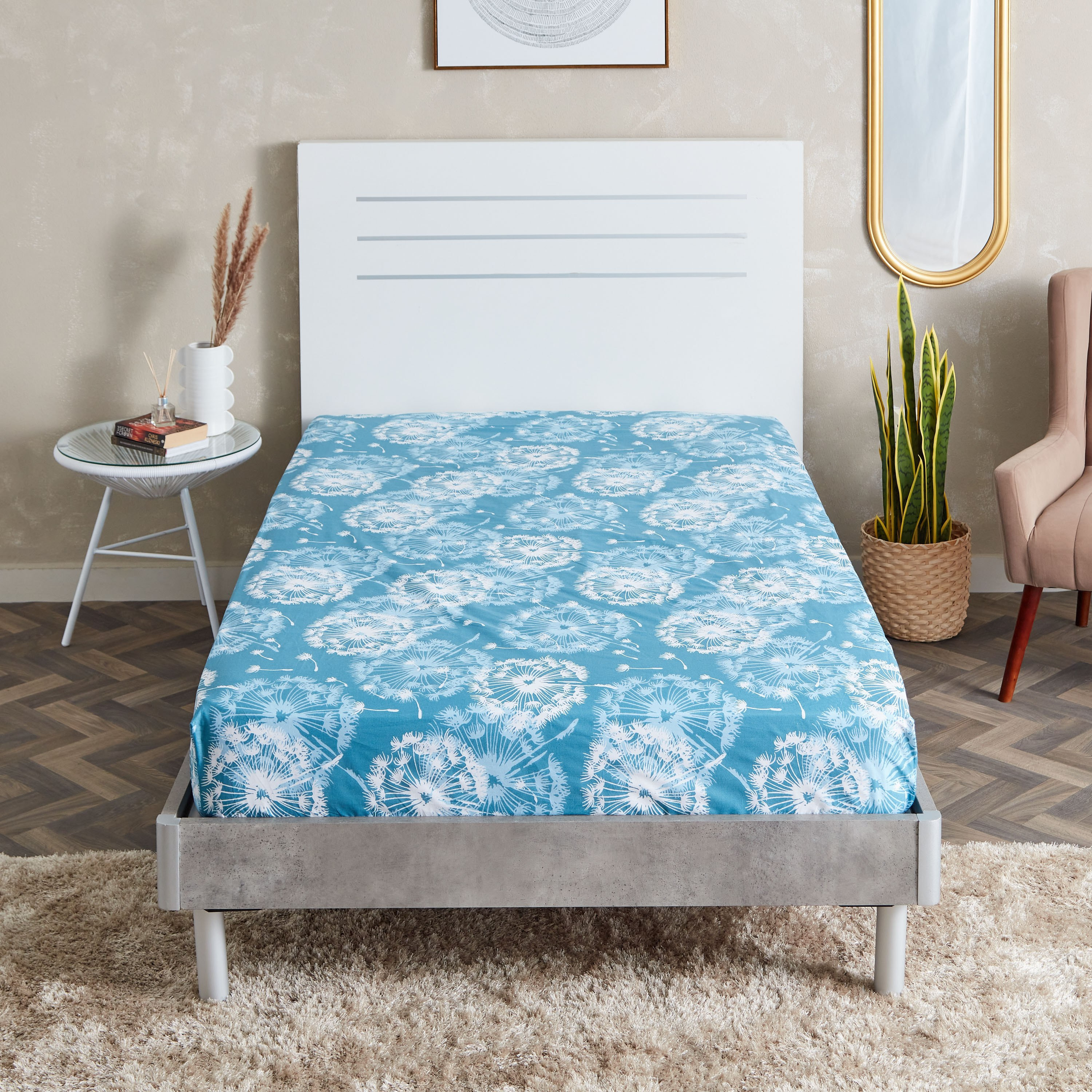 شرشف مسطّح مزدوج قطن بطبعات من إستونيا - 260x170 سم-hbxhomeware-hbxbedroom-image-2