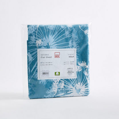 Estonia Dandelion Cotton Printed Twin Flat Sheet - 170x260 cms