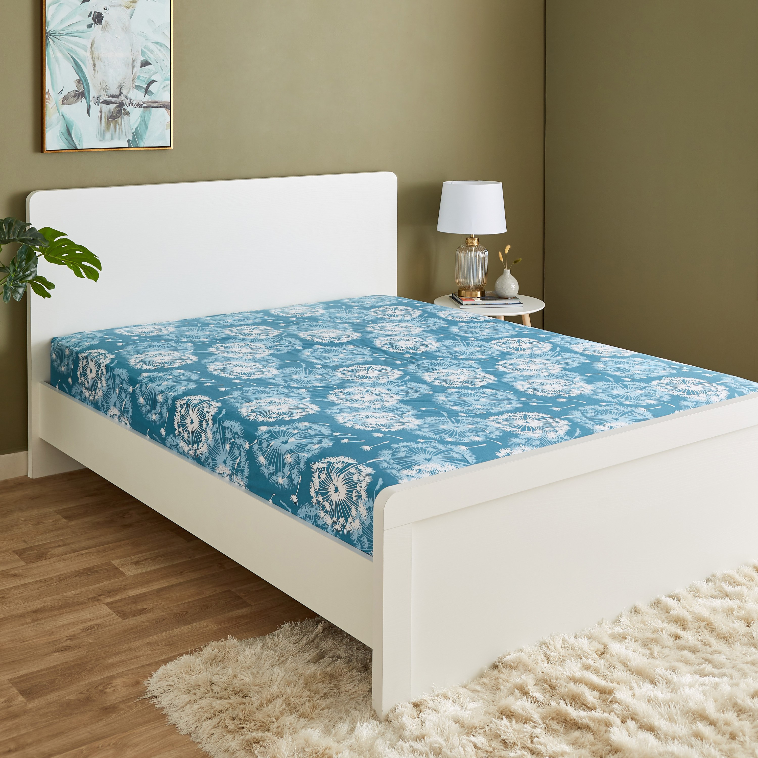 شرشف مسطّح قطن كينج بطبعات من إستونيا - 240x260 سم-hbxhomeware-hbxbedroom-image-1