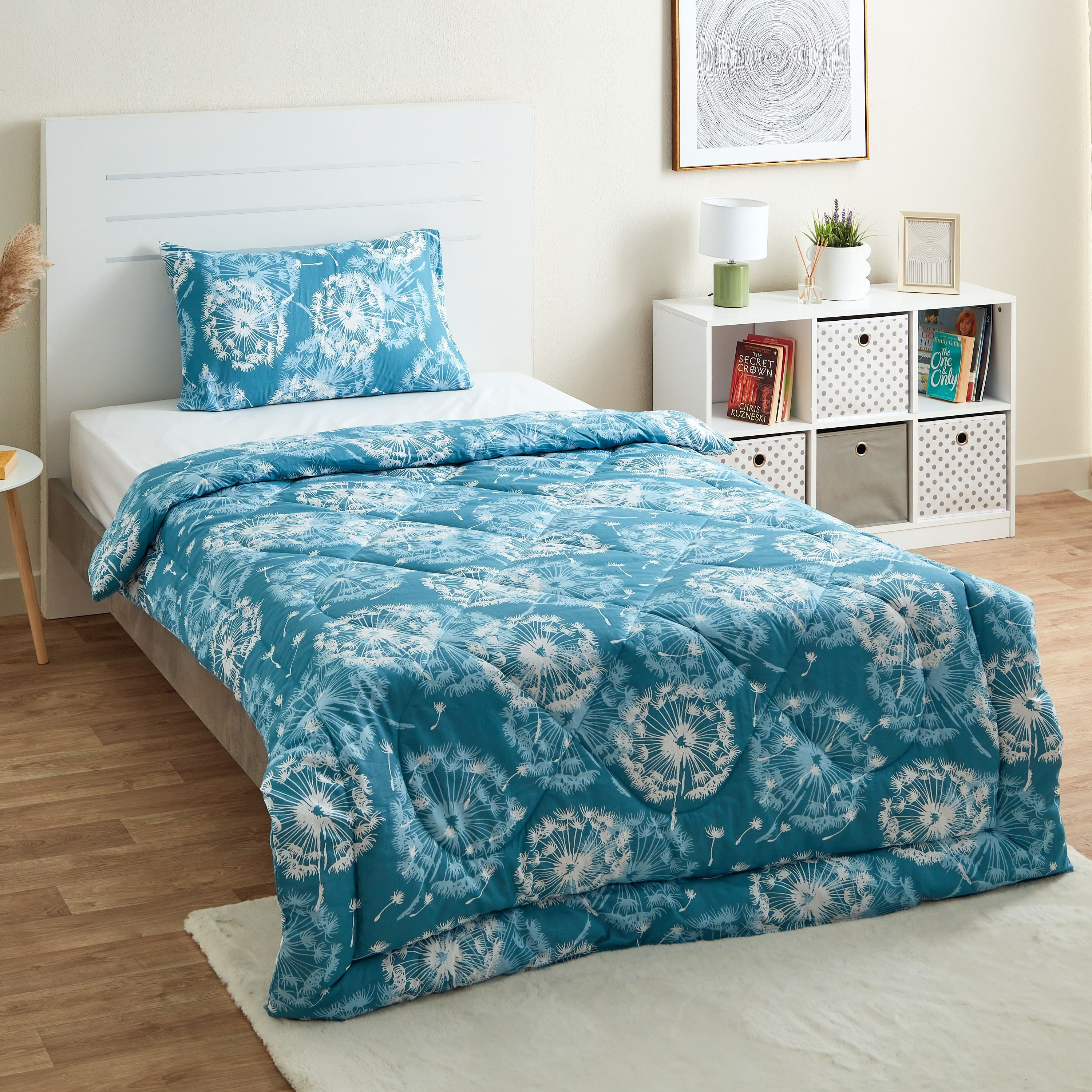 Estonia Dandelion 2-Piece Cotton Printed Single Comforter Set - 135 x220 cm-hbxhomeware-hbxdecorandfurnishings-image-1