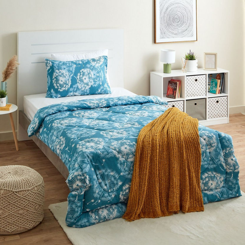 Estonia Dandelion 2-Piece Cotton Printed Single Comforter Set - 135 x220 cm-Comforter Sets-image-7