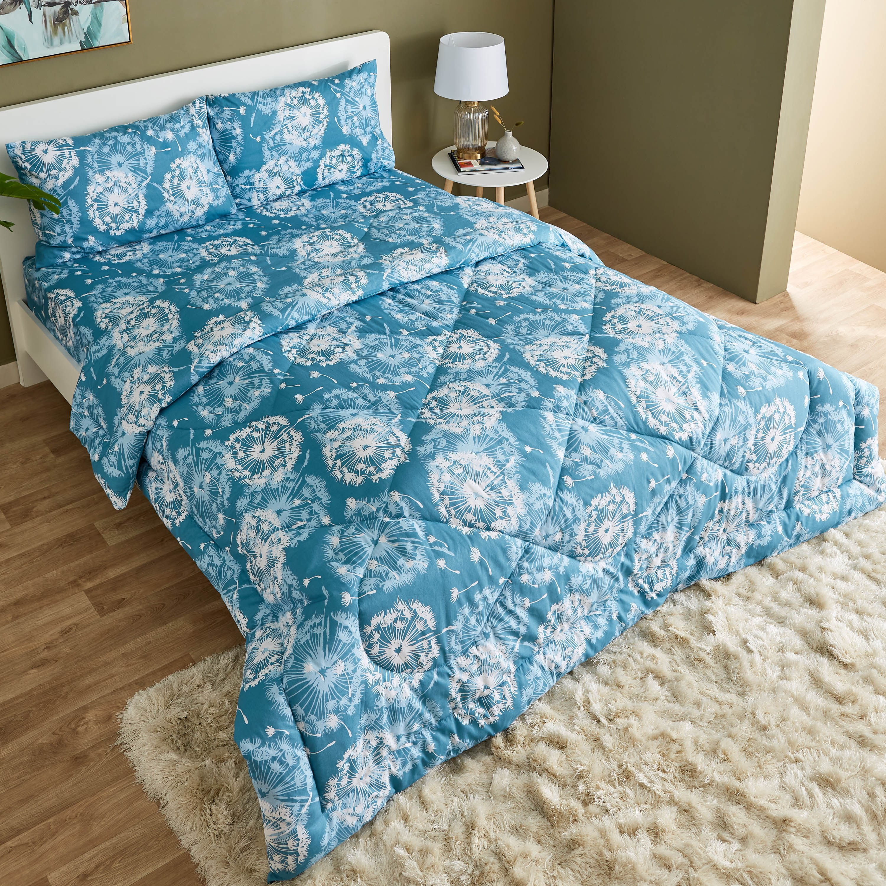 طقم لحاف كوين قطن 3 قطع بطبعات الهندباء من إستونيا - 200x240 سم-hbxhomeware-hbxdecorandfurnishings-image-4