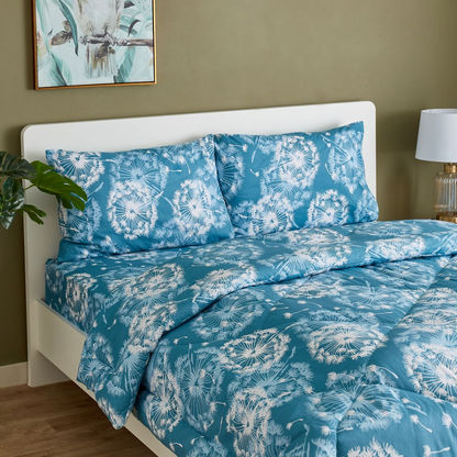 Estonia 3-Piece Dandelion Print Cotton Super King Comforter Set - 240x240 cm