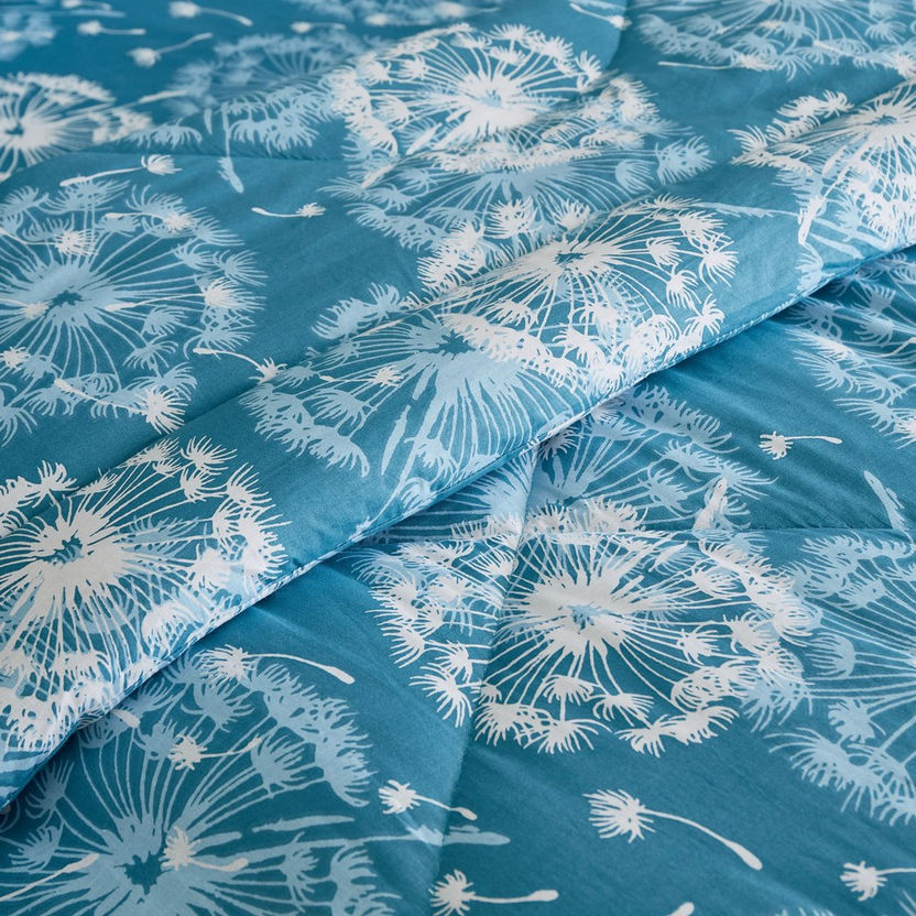 Estonia 3-Piece Dandelion Print Cotton Super King Comforter Set - 240x240 cm-Comforter Sets-image-4