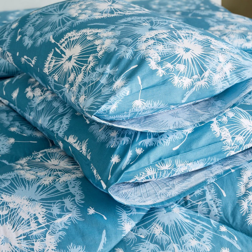 Estonia 3-Piece Dandelion Print Cotton Super King Comforter Set - 240x240 cm-Comforter Sets-image-6