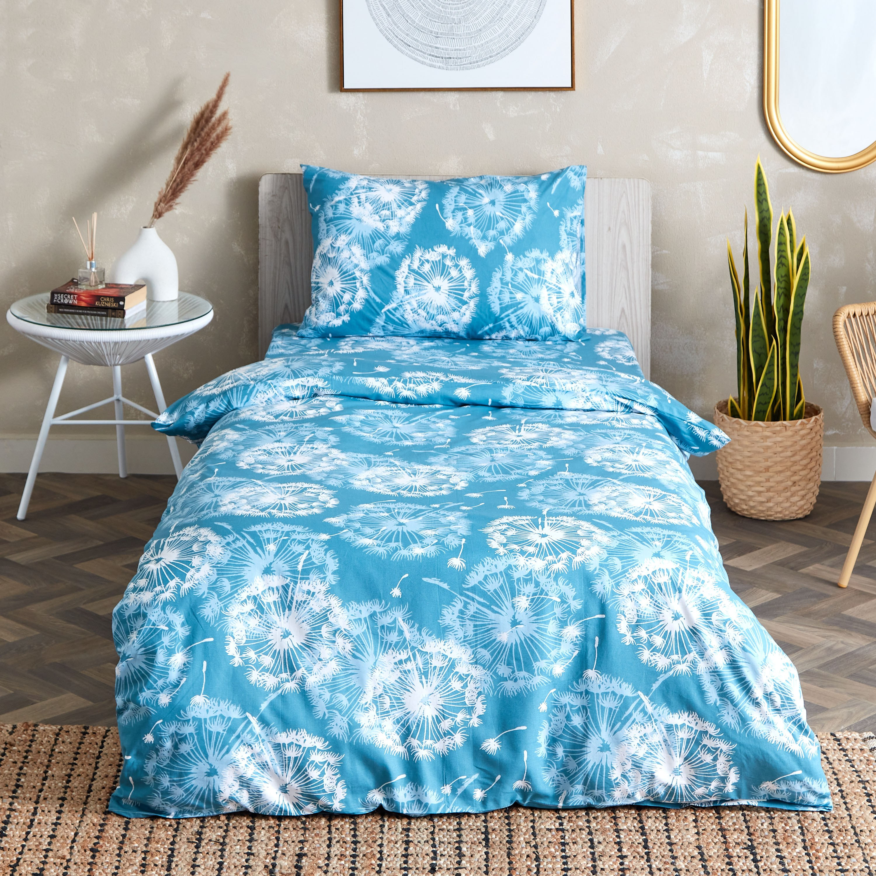 طقم غطاء لحاف قطن فردي بطبعات قطعتين من إستونيا - 135x200 سم-hbxhomeware-hbxdecorandfurnishings-image-2