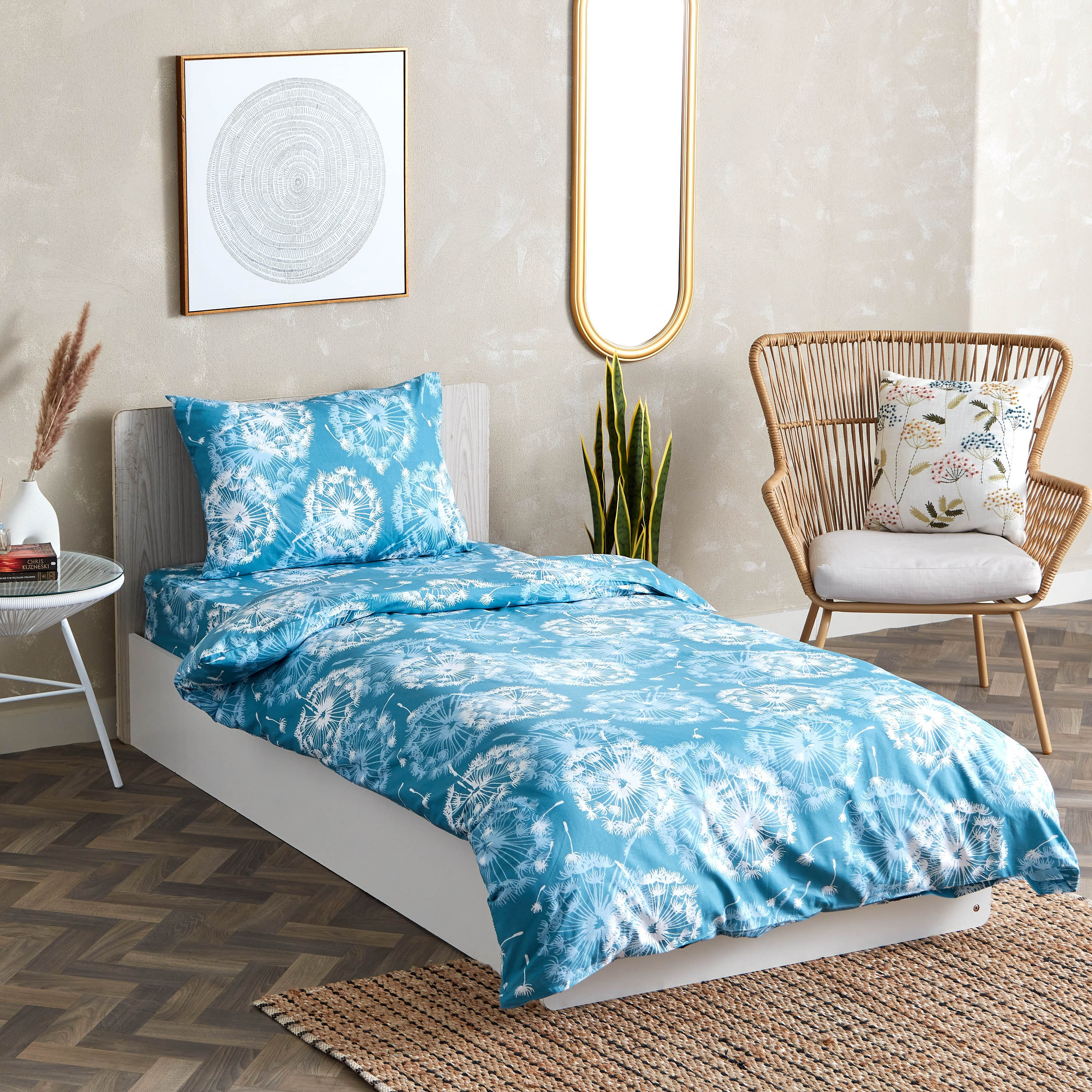 طقم غطاء لحاف مزدوج قطن 3 قطع بطبعات الهندباء من إستونيا - 150x220 سم-hbxhomeware-hbxdecorandfurnishings-image-1