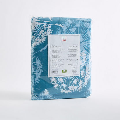 Estonia Dandelion Print 3-Piece Cotton Queen King Duvet Cover Set - 220x220 cms