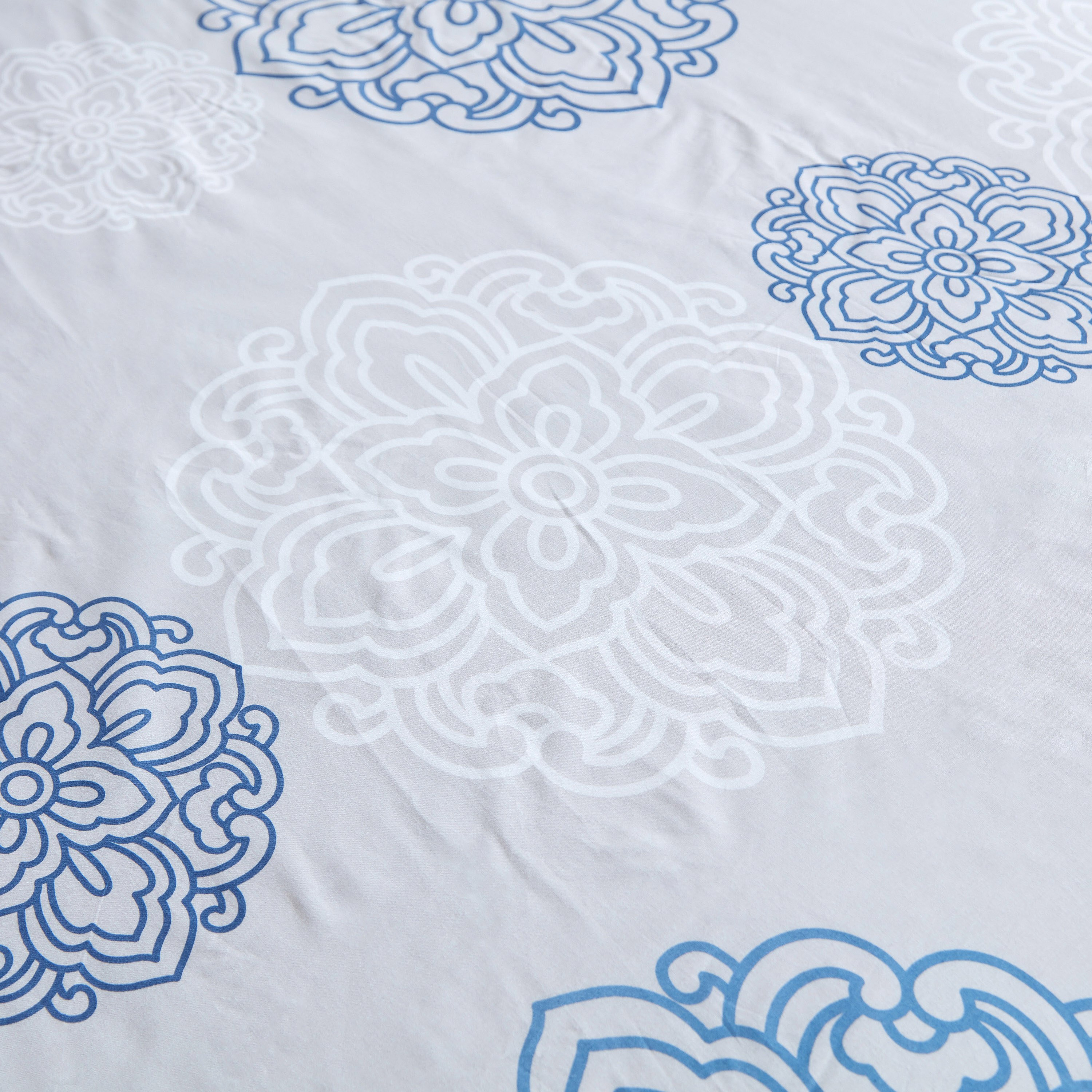 Estonia Medalion Printed Twin Cotton Flat Sheet - 170x260 cm-hbxhomeware-hbxbedroom-image-3