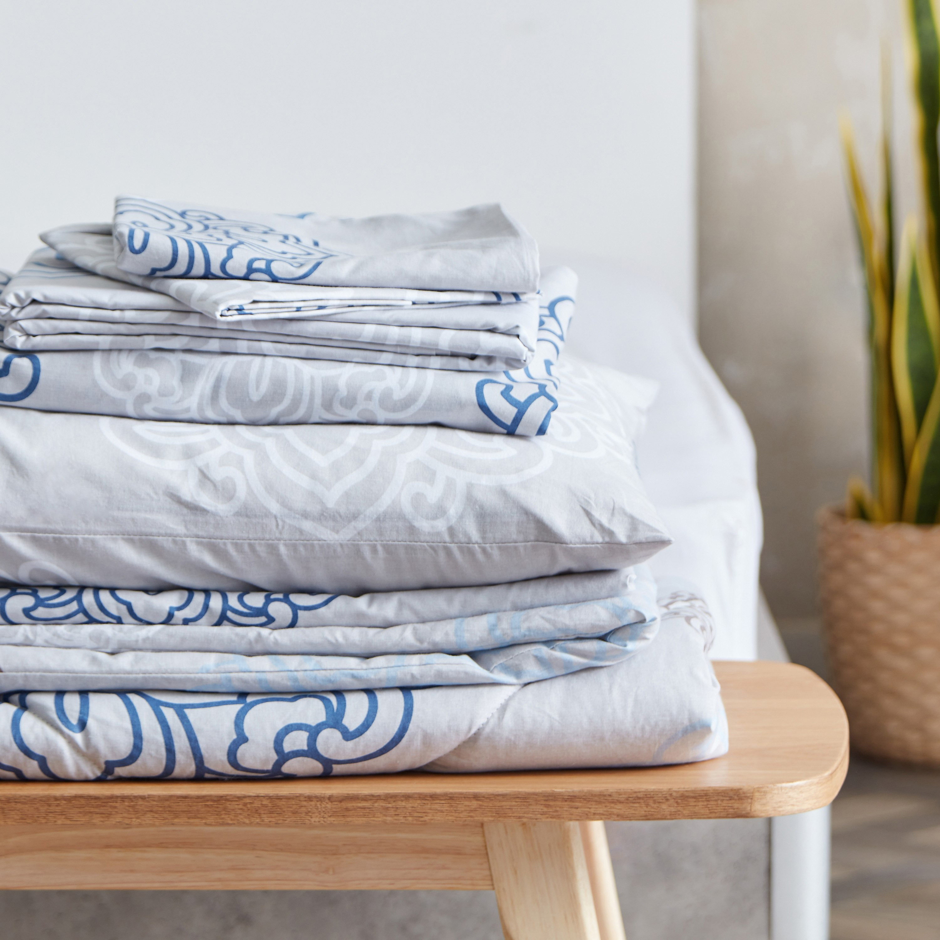 Estonia Medalion Printed Twin Cotton Flat Sheet - 170x260 cm-hbxhomeware-hbxbedroom-image-6
