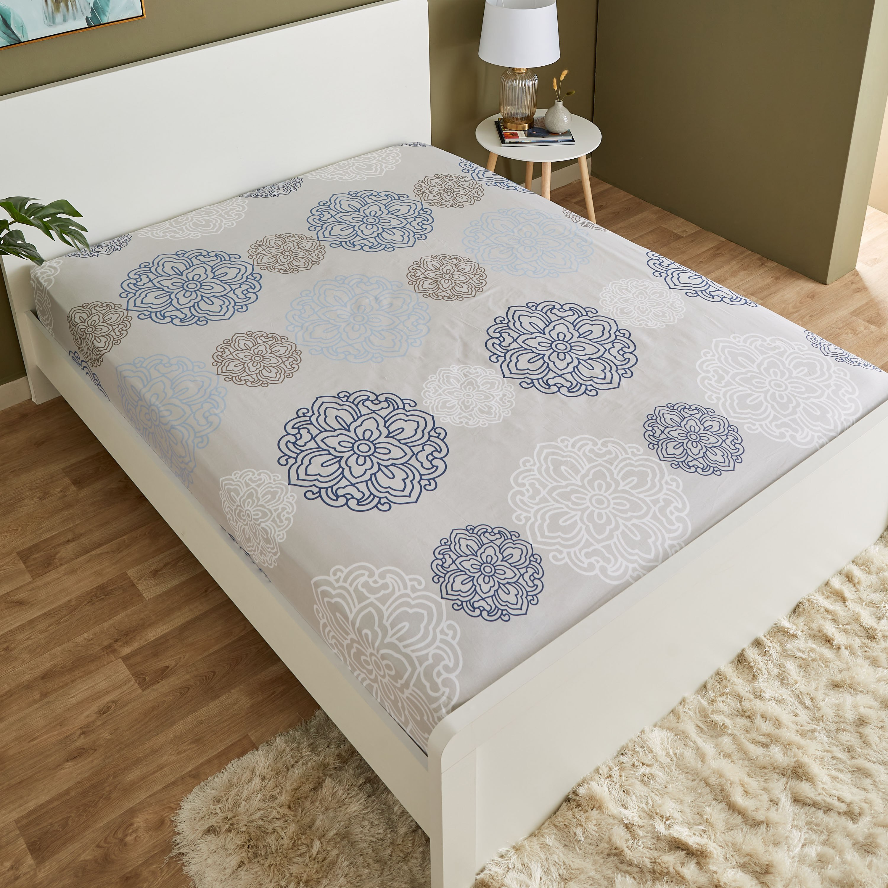 شرشف مسطّح قطن كينج بطبعات إستونيا - 260x240 سم-hbxhomeware-hbxbedroom-image-3