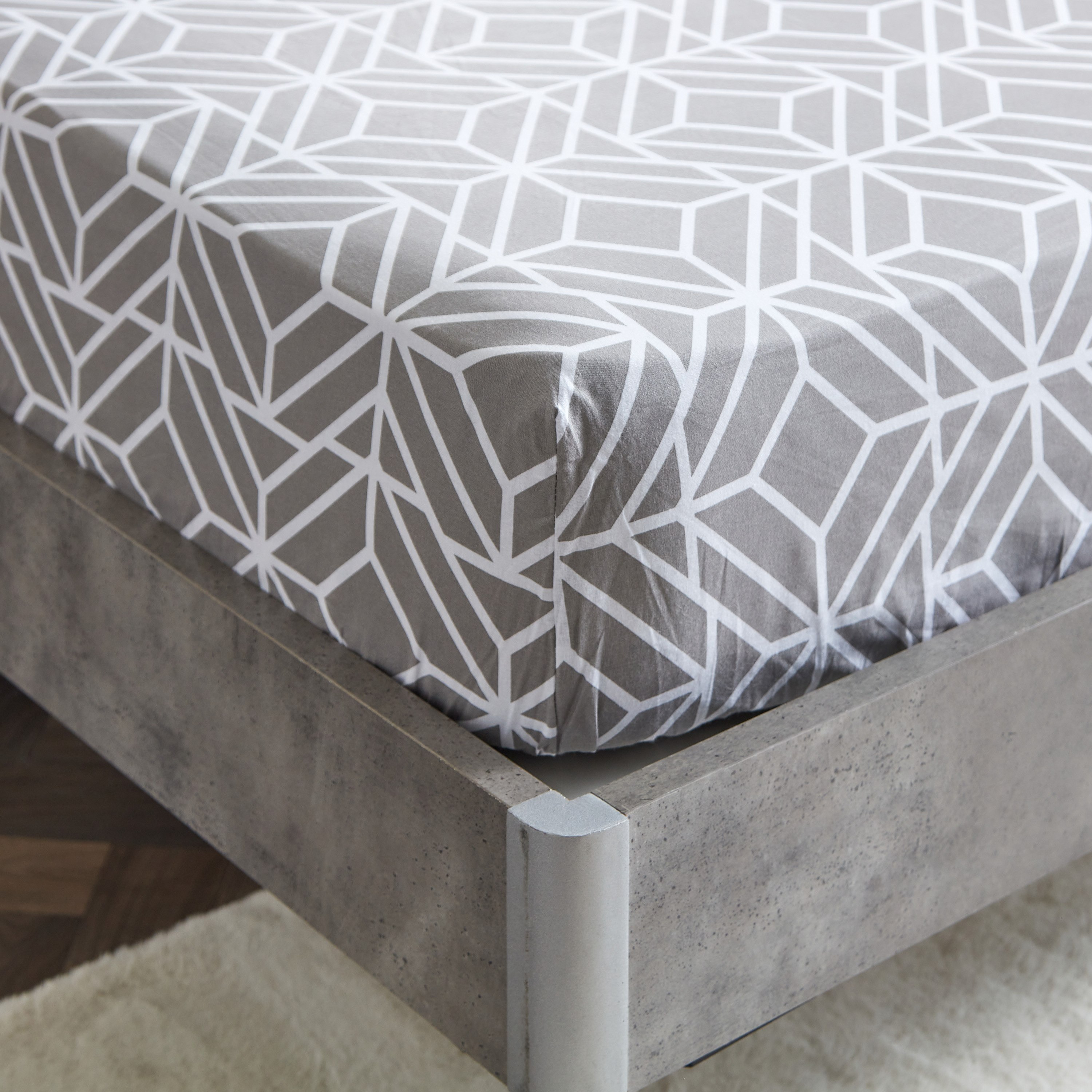 شرشف مطّاطي فردي قطن بطبعات من إستونيا - 90x200+25 سم-hbxhomeware-bedding-fittedsheets-image-5
