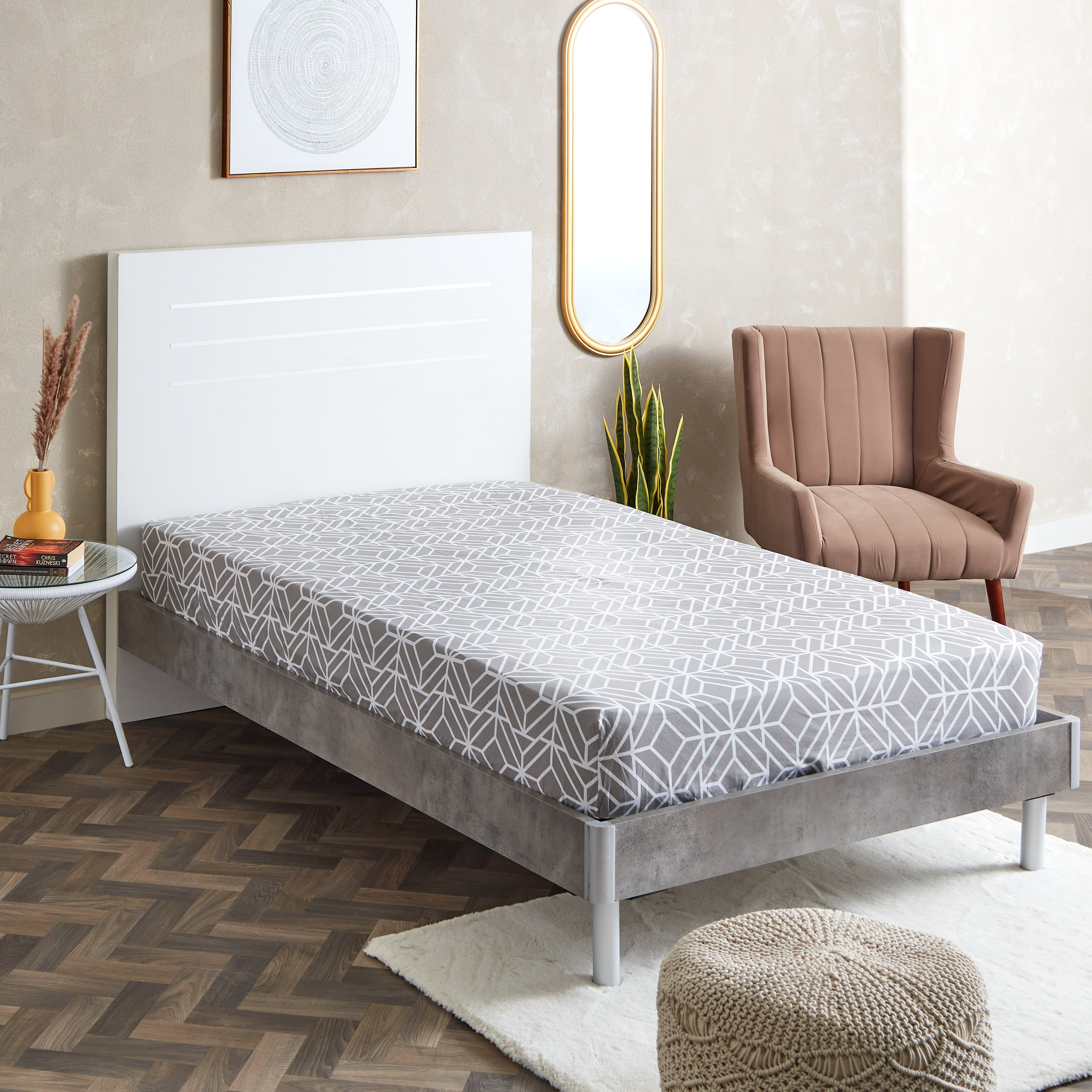 شرشف مسطّح قطن مزدوج بطبعات من إستونيا - 260x170 سم-hbxhomeware-hbxbedroom-image-1