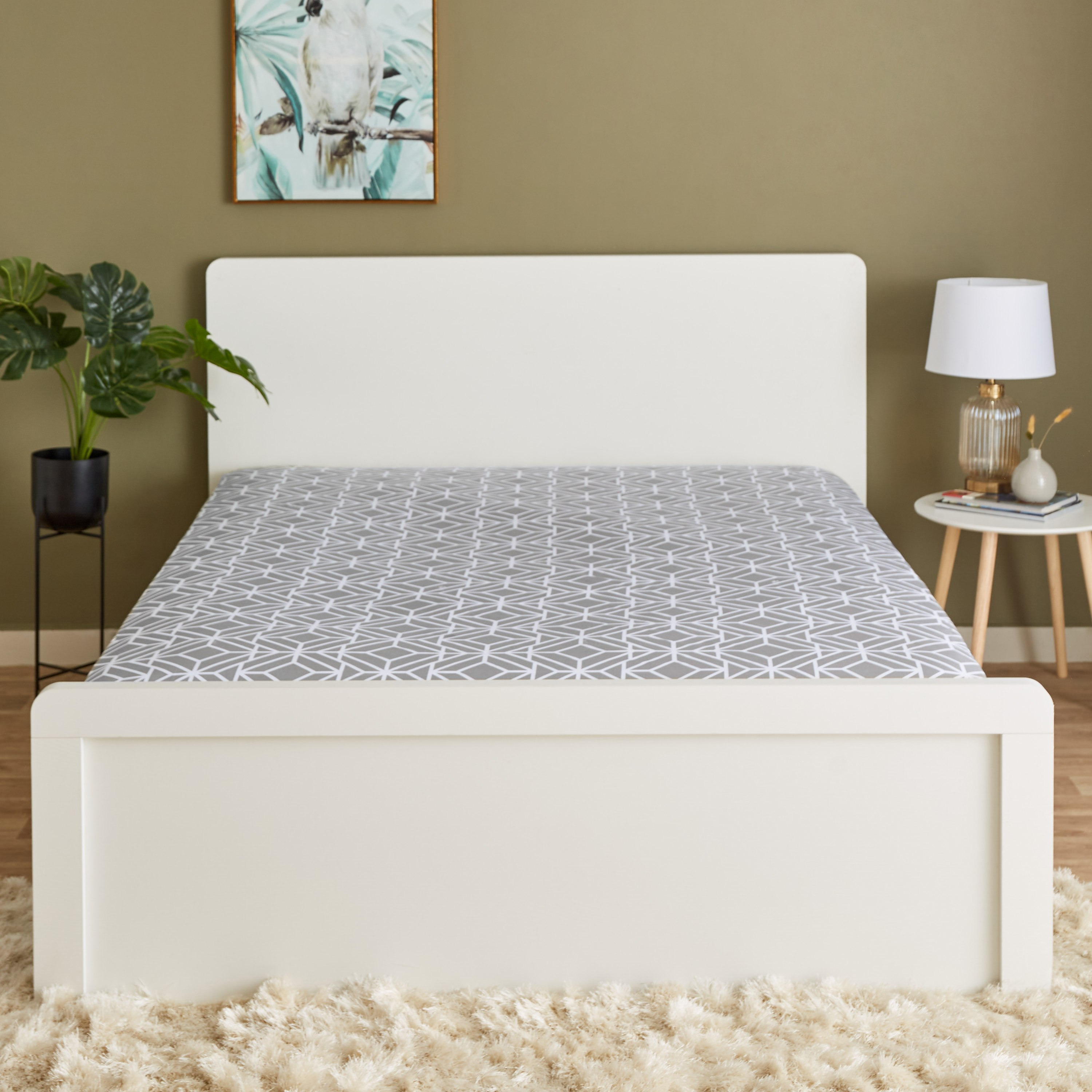 شرشف مسطح قطن كينج بطبعات من إستونيا - 240x260 سم-hbxhomeware-hbxbedroom-image-2
