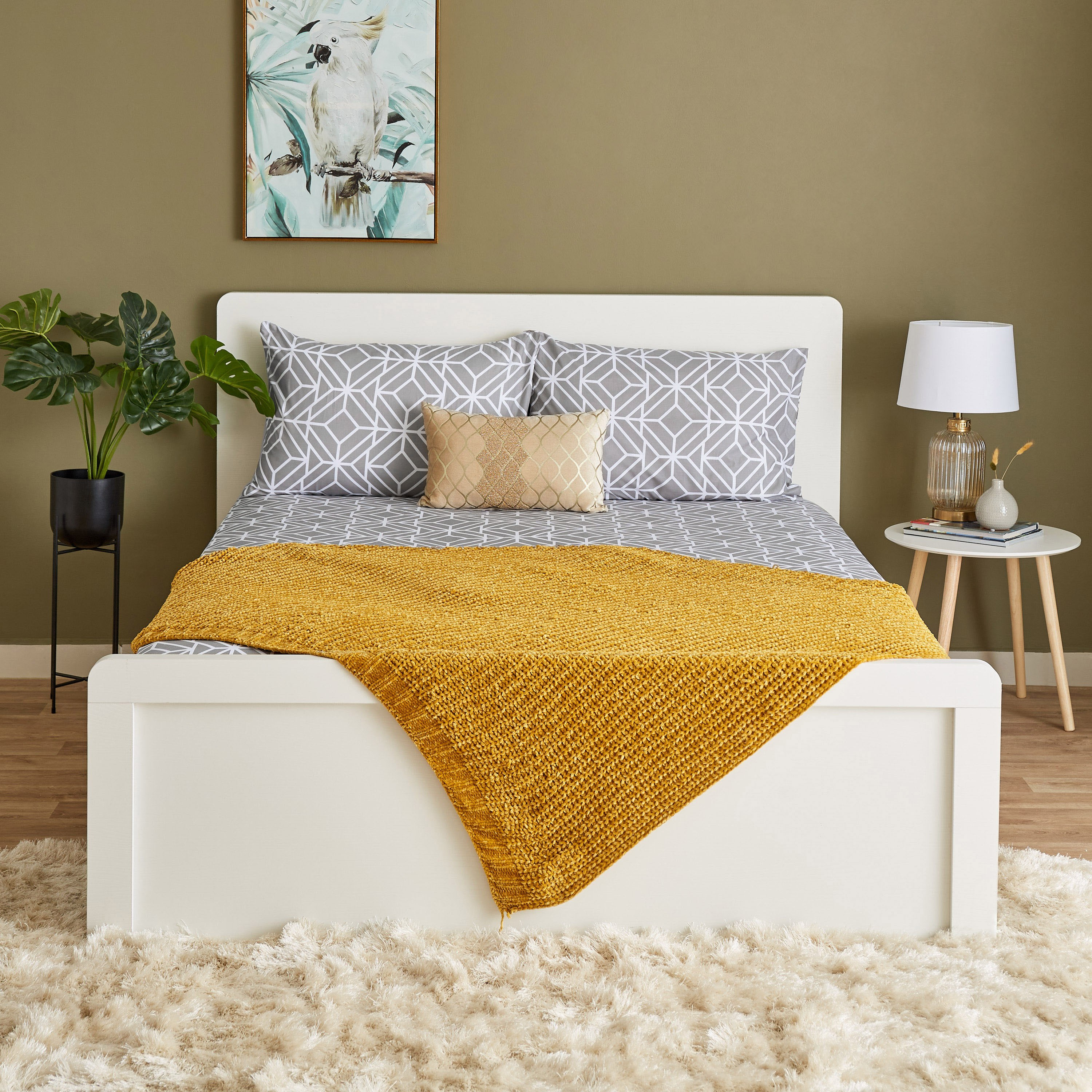 شرشف مسطح قطن كينج بطبعات من إستونيا - 240x260 سم-hbxhomeware-hbxbedroom-image-7