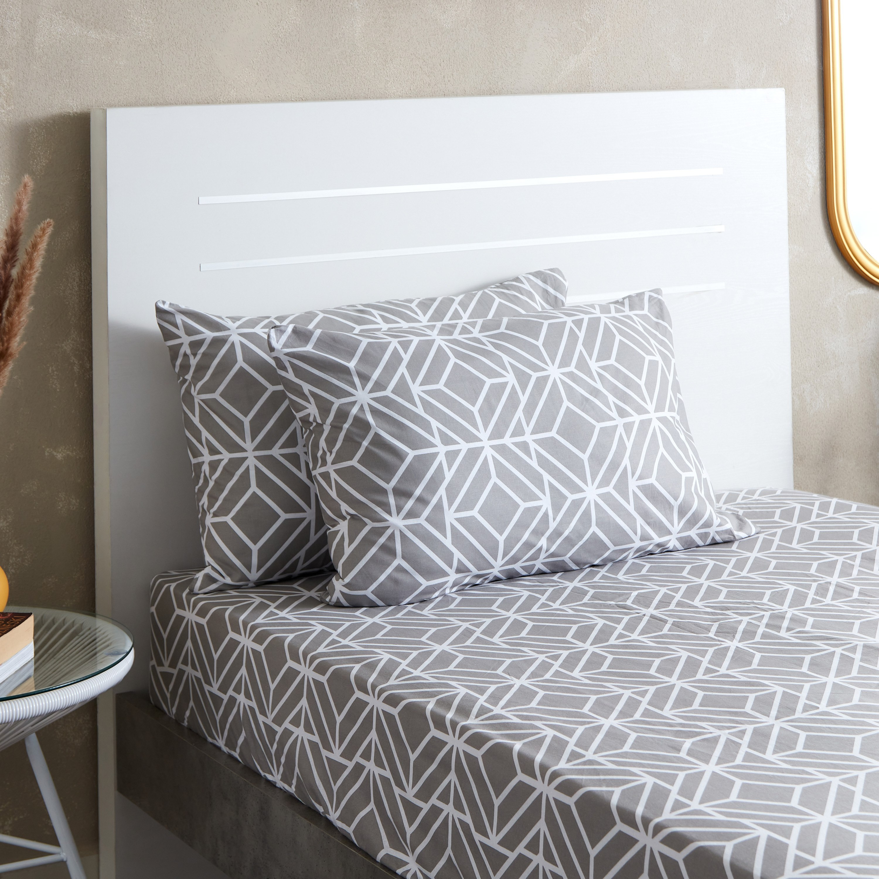 طقم غطاء وسادة قطن كينج قطعتين بطبعات من إستونيا - 50x75 سم-hbxhomeware-hbxbedroom-image-1