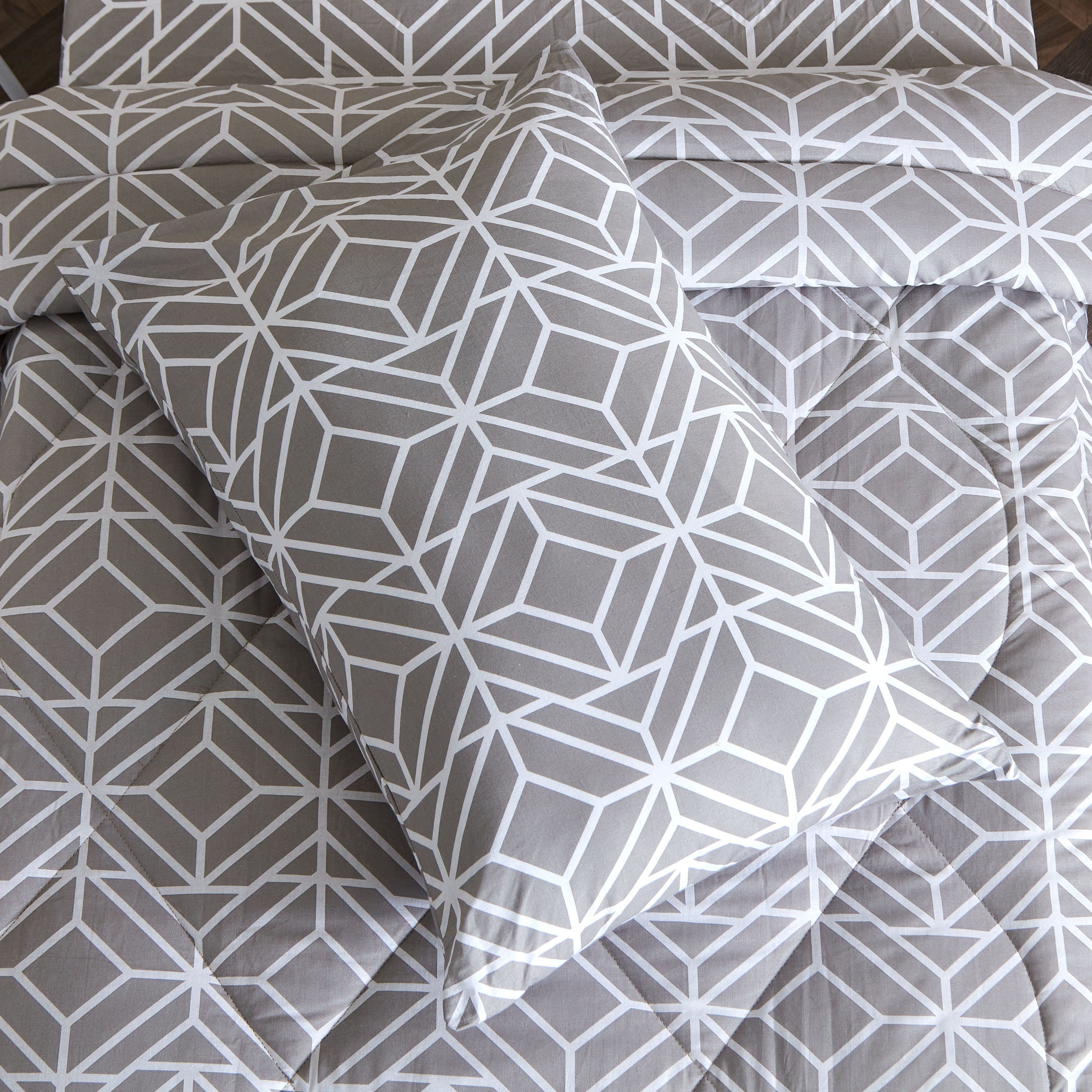 Estonia Rhombus 2-Piece Cotton Printed Single Comforter Set - 135x220 cm-hbxhomeware-hbxdecorandfurnishings-image-6