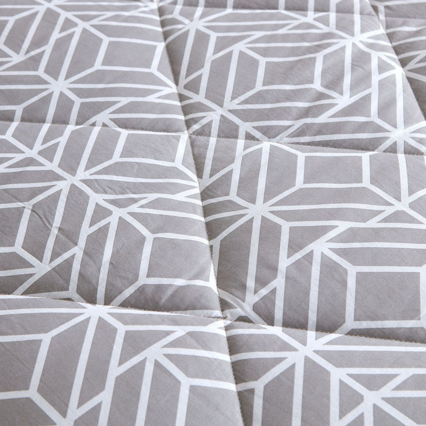 Estonia Rhombus 2-Piece Cotton Printed Single Comforter Set - 135x220 cm-Comforter Sets-image-6