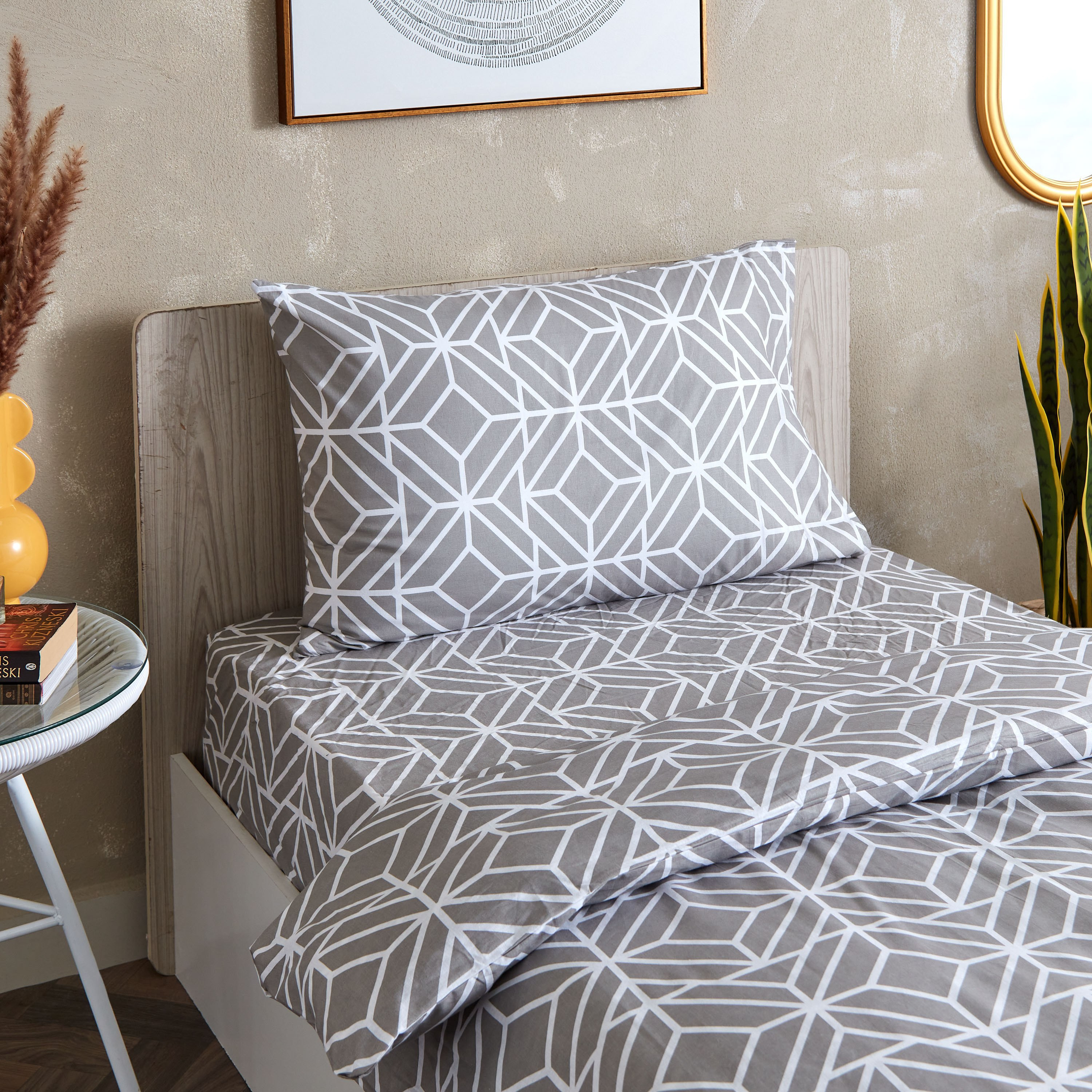 طقم غطاء لحاف فردي قطني بطبعات قطعتين من إستونيا - 135x200 سم-hbxhomeware-hbxdecorandfurnishings-image-6