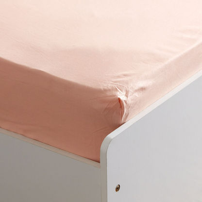 Wellington Solid Cotton Single Fitted Sheet - 90x200+25 cms