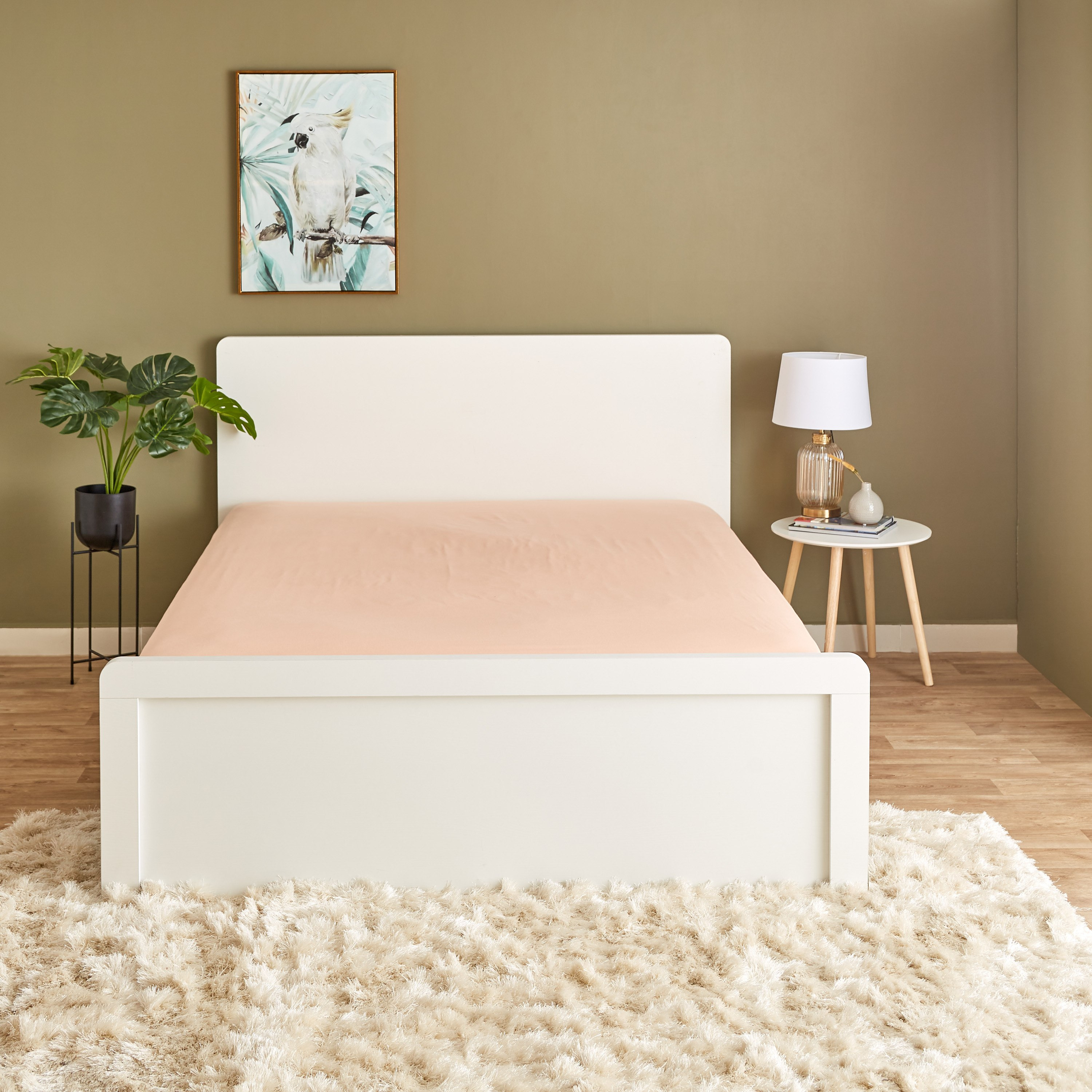 شرشف مطّاطي سادة قطني كوين من ويلينجتون - 150x200+25 سم-hbxhomeware-hbxbedroom-image-2