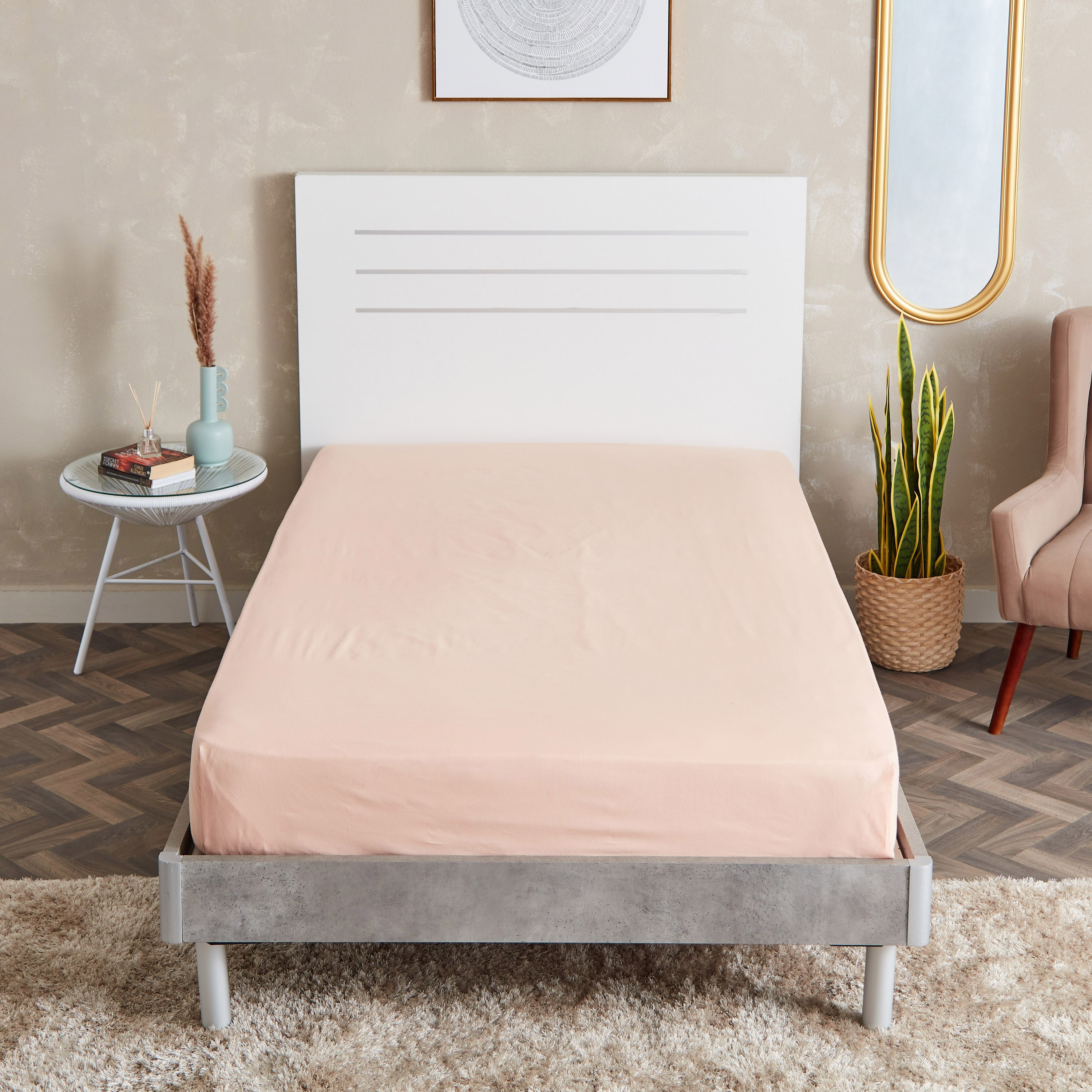 شرشف مسطّح قطني مزدوج سادة من ويلينجتون - 170x260 سم-hbxhomeware-hbxbedroom-image-2