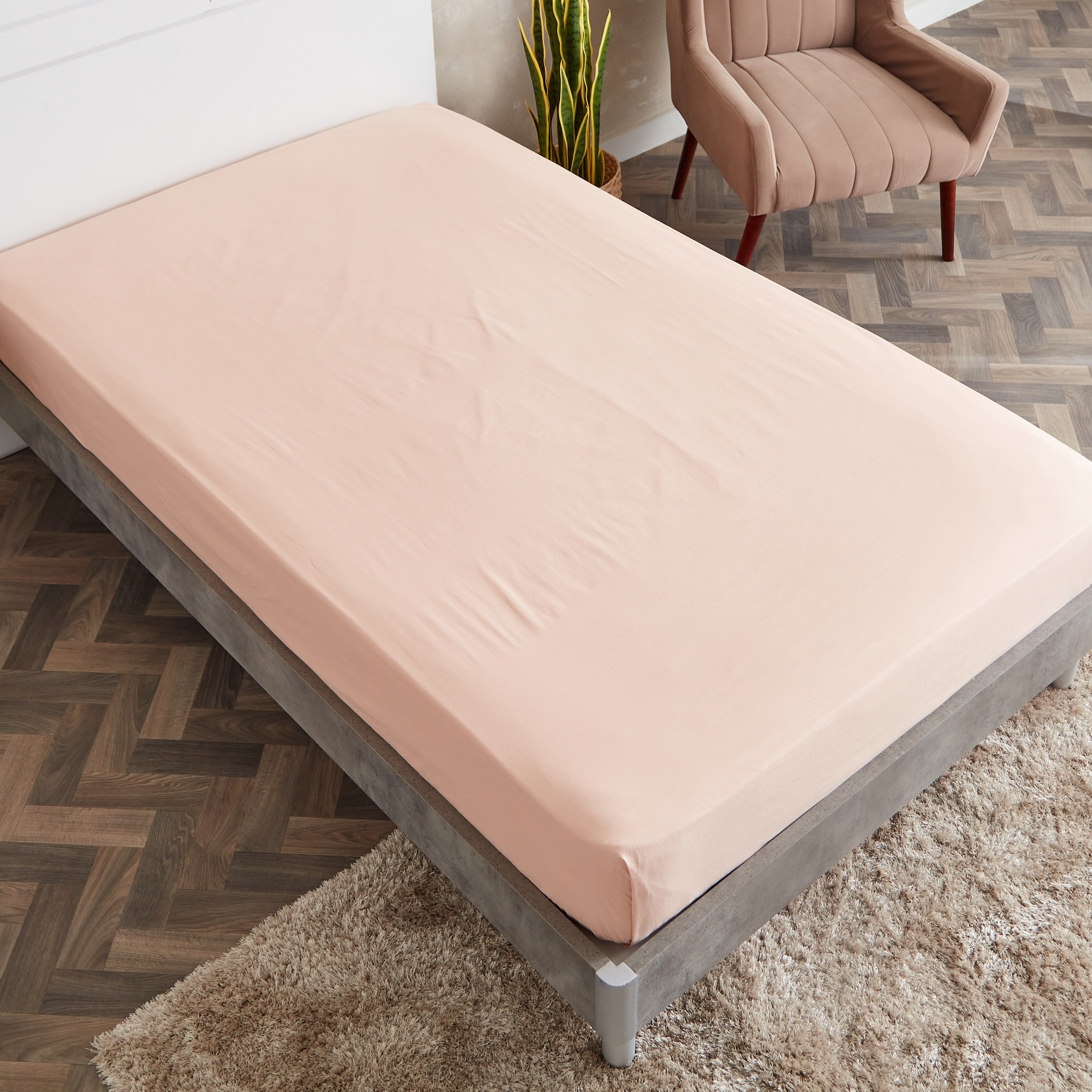 شرشف مسطّح قطني مزدوج سادة من ويلينجتون - 170x260 سم-hbxhomeware-hbxbedroom-image-3