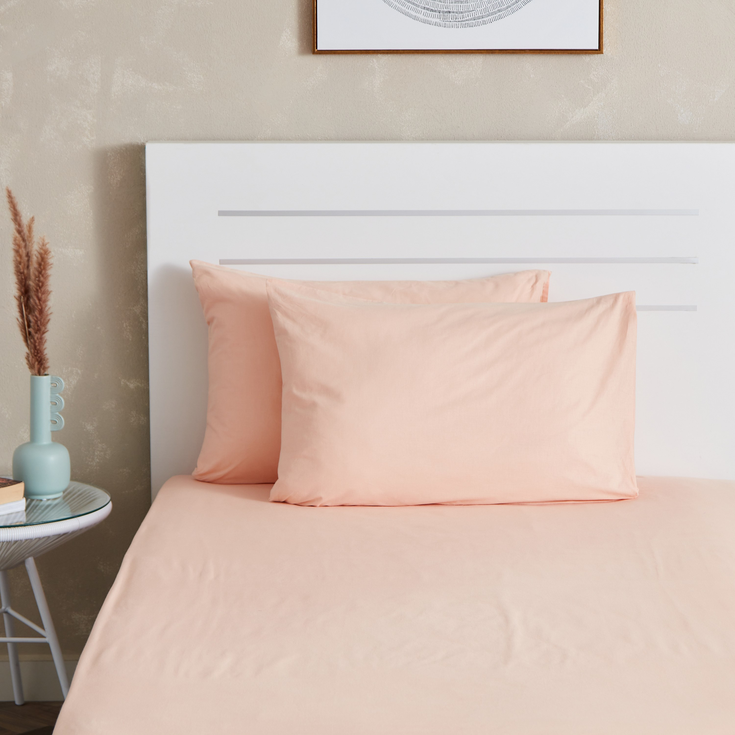 طقم غطاء وسادة قطن سادة قطعتين من ويلينجتون- 50x75 سم-hbxhomeware-hbxbedroom-image-1