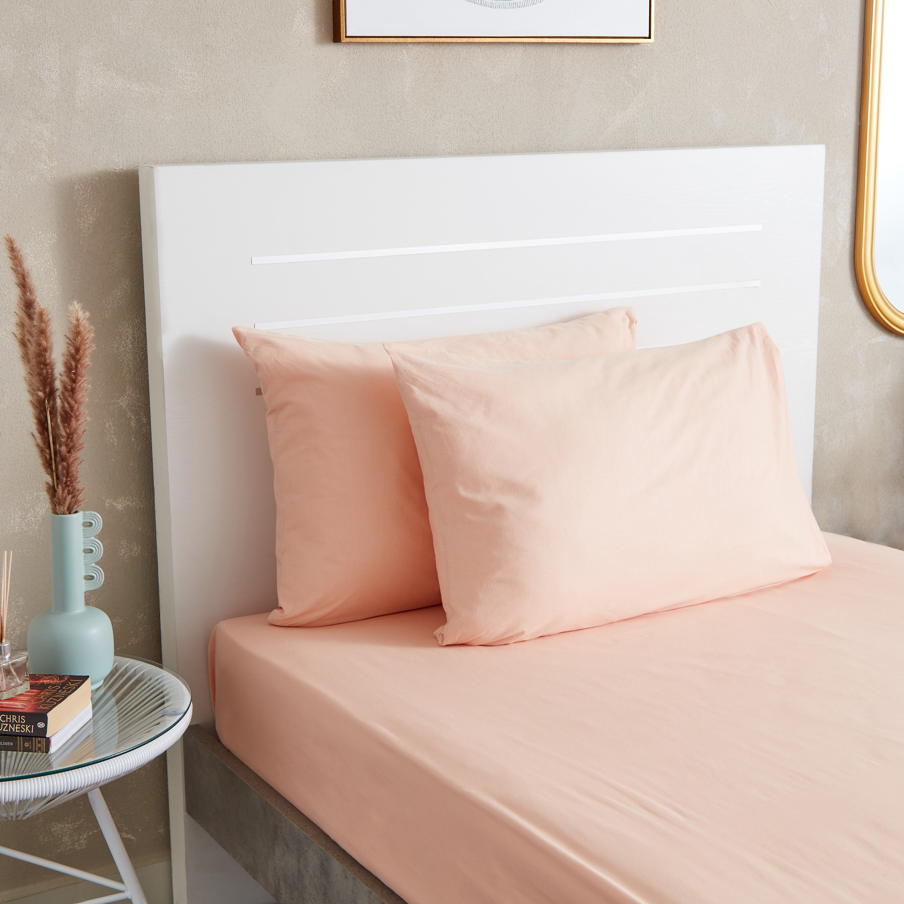 طقم غطاء وسادة قطن سادة قطعتين من ويلينجتون- 50x75 سم-hbxhomeware-hbxbedroom-image-2