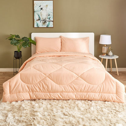 Wellington 3-Piece Solid Cotton Queen Comforter Set - 200x240 cms