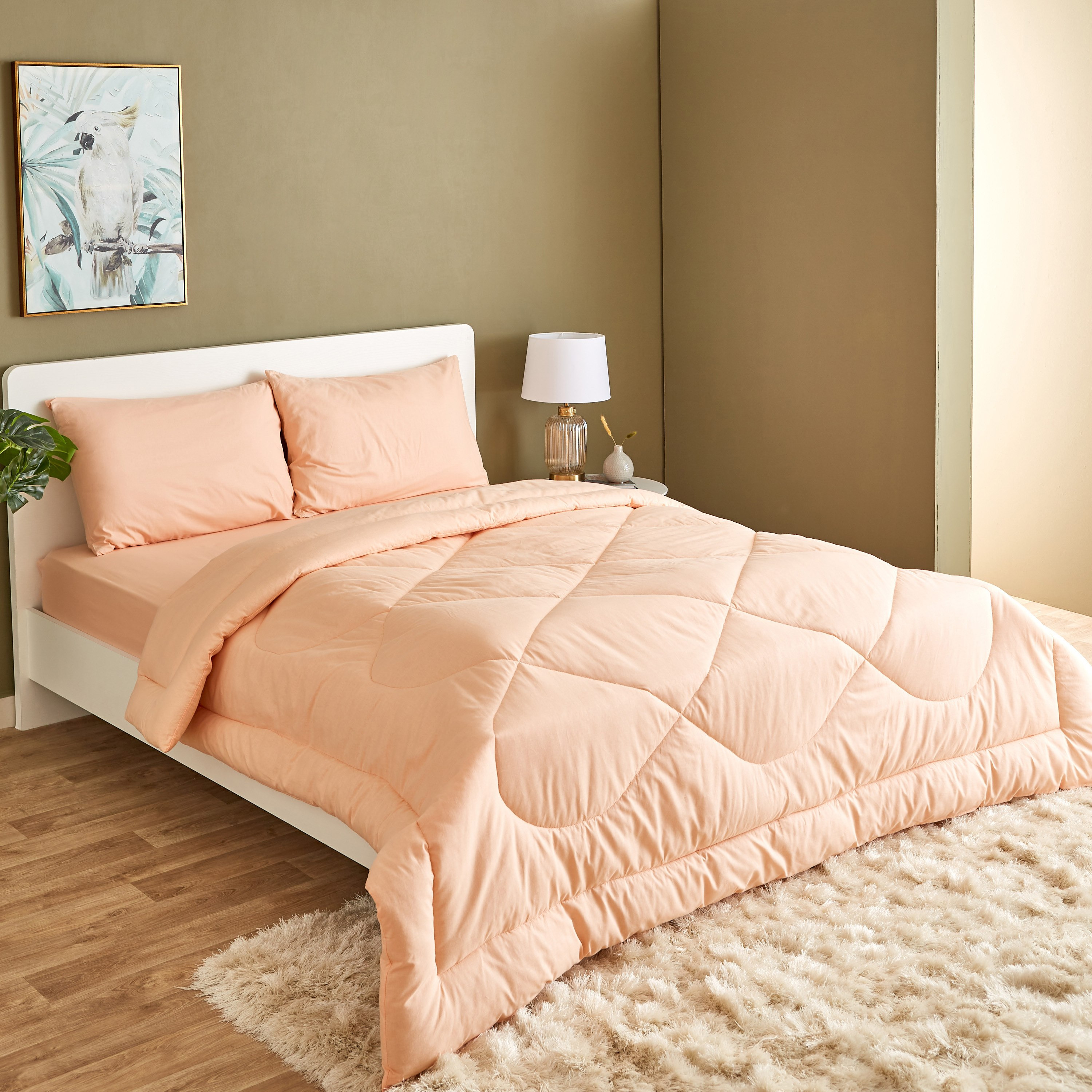 طقم لحاف كينج قطن سادة 3 قطع من ويلينجتون - 220x240 سم-hbxhomeware-hbxdecorandfurnishings-image-1