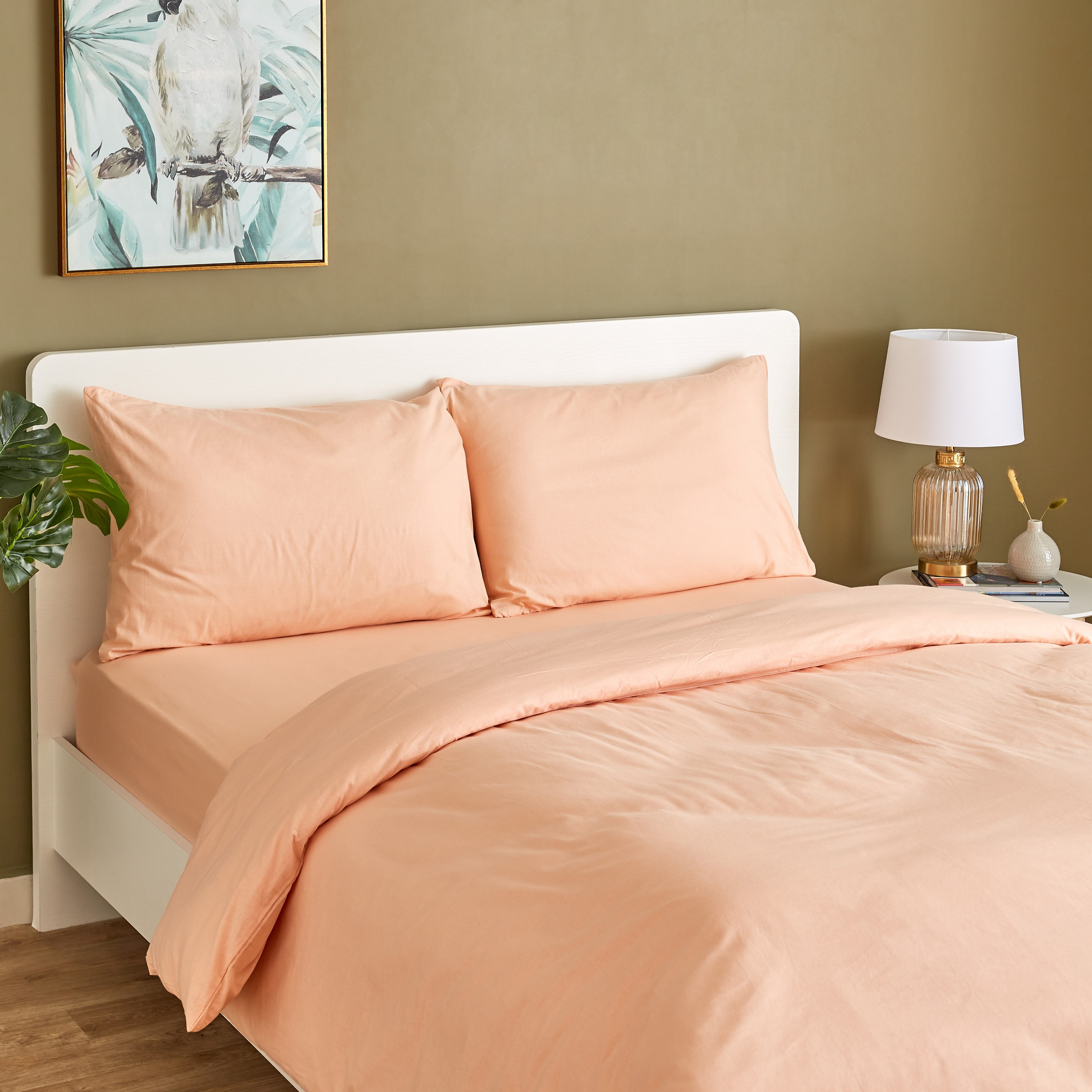 طقم غطاء لحاف كينج/كوين قطن سادة 3 قطع من ويلينجتون - 220x220 سم-hbxhomeware-hbxdecorandfurnishings-image-4