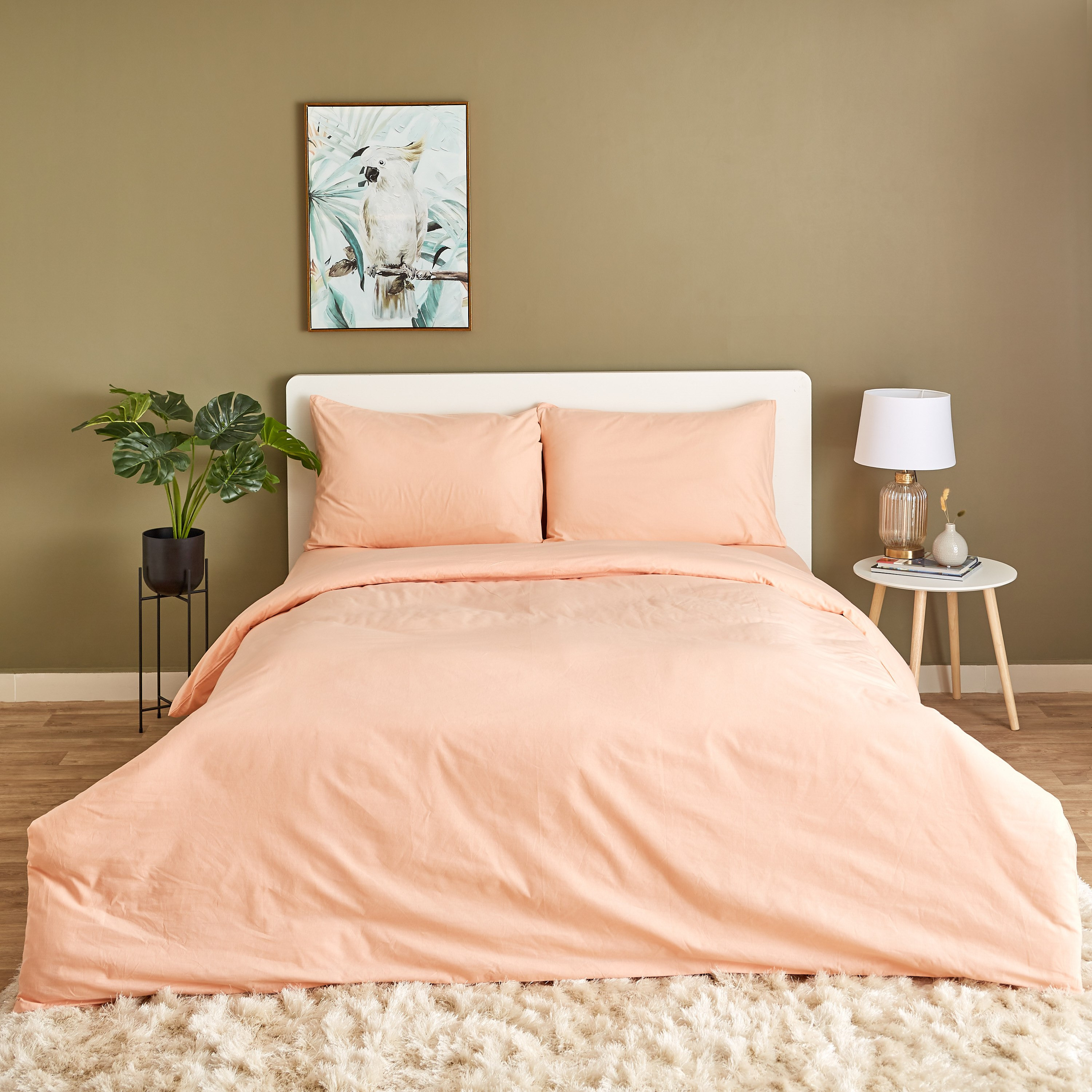 طقم غطاء لحاف قطن سوبر كينج سادة 3 قطع من ويلينجتون - 240x220 سم-hbxhomeware-hbxdecorandfurnishings-image-3