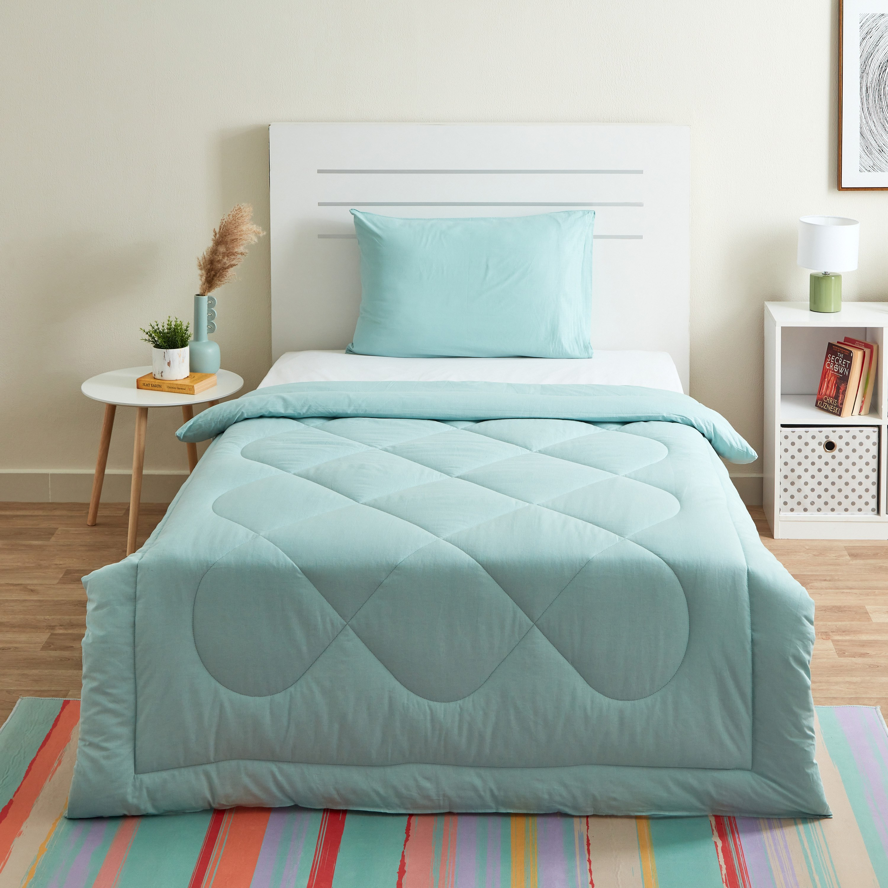 طقم لحاف فردي قطن قطعتين من ويلينجتون - 135x220 سم-hbxhomeware-hbxdecorandfurnishings-image-2