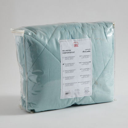 Wellington 2-Piece Solid Cotton Twin Comforter Set - 160x220 cms