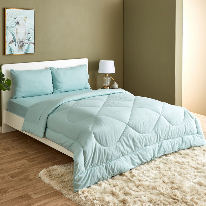 Wellington 3-Piece Solid Cotton Queen Comforter Set - 200x240 cm-Comforter Sets-image-0