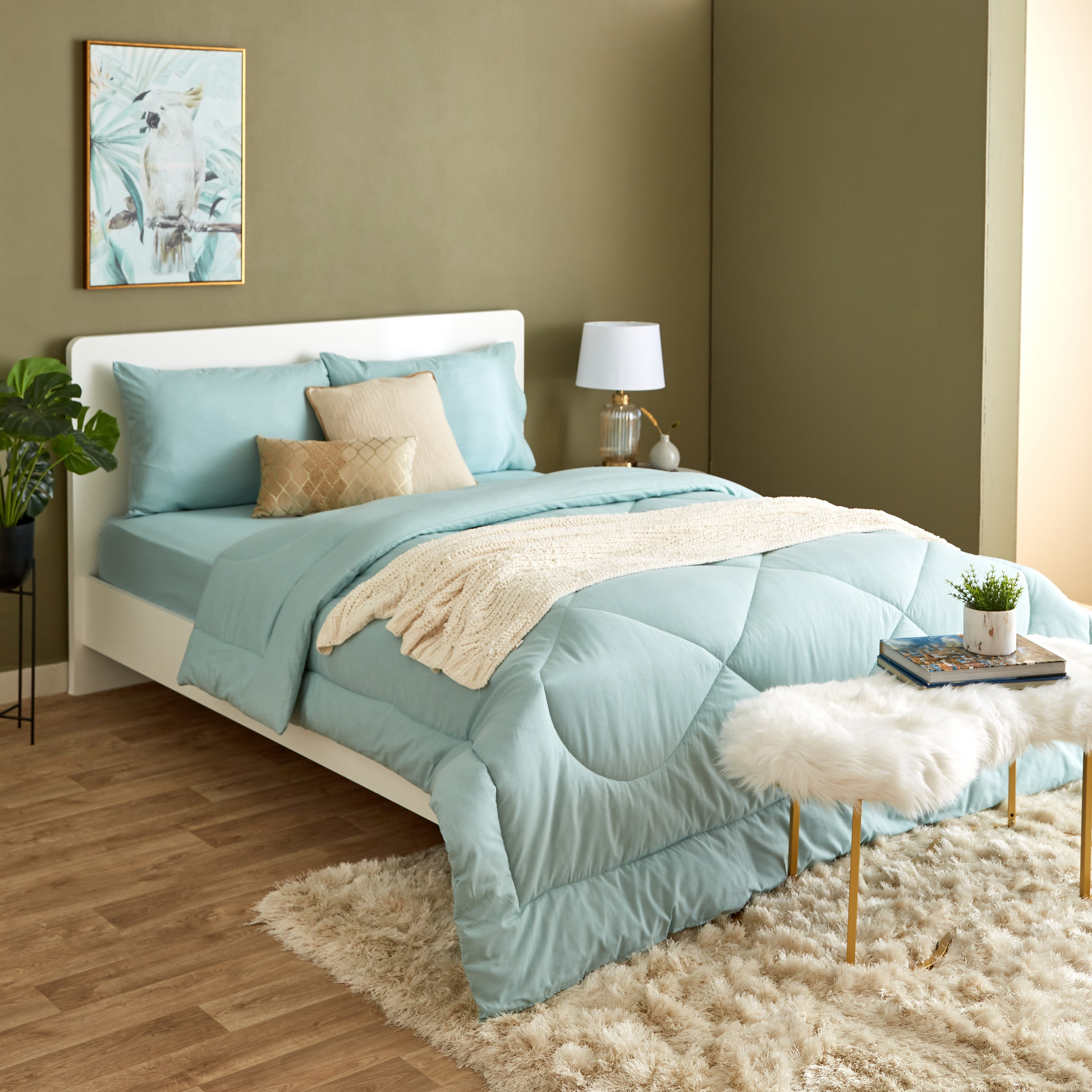 طقم لحاف سوبر كينج قطني سادة 3 قطع من ويلينجتون - 240x240 سم-hbxhomeware-hbxdecorandfurnishings-image-9