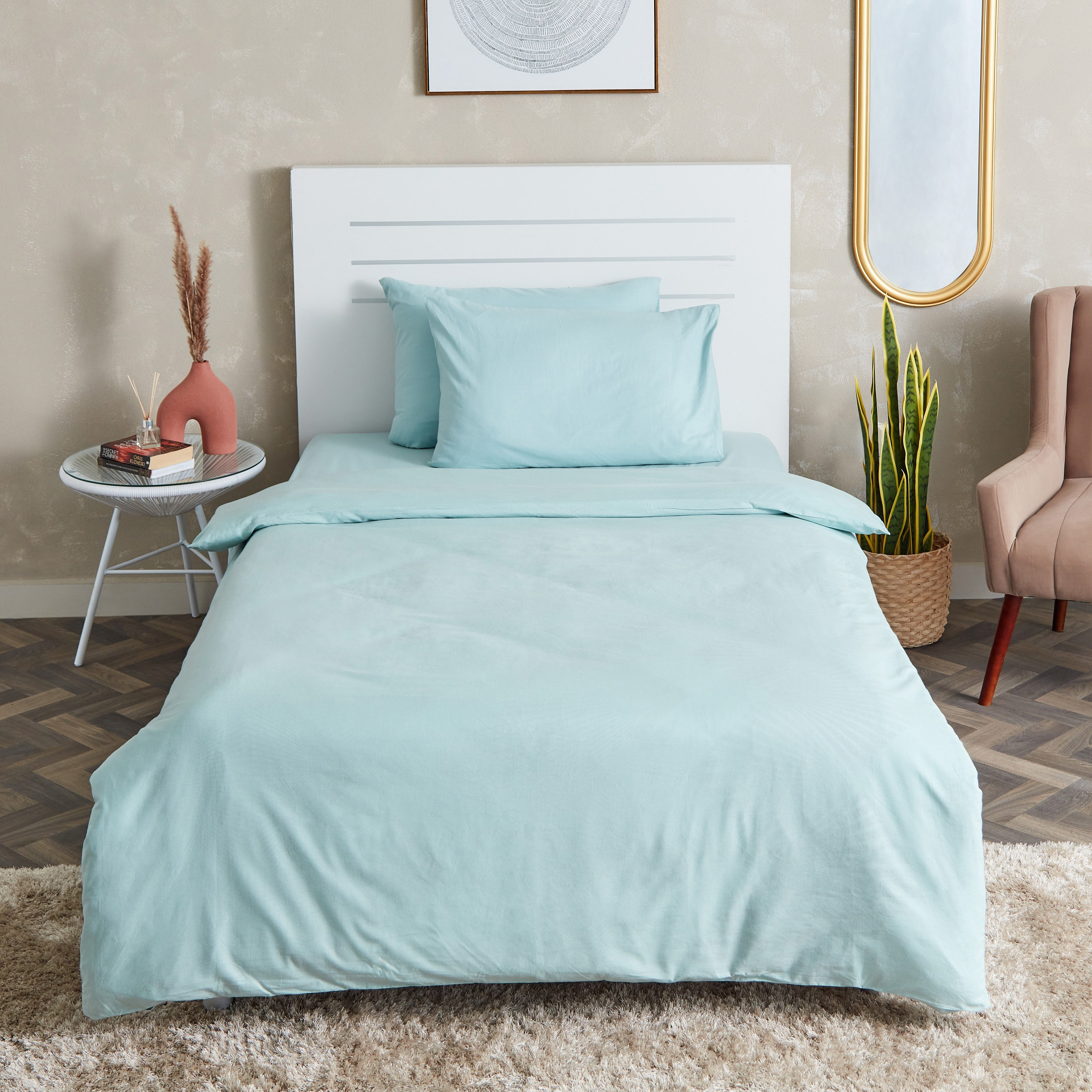 طقم غطاء لحاف قطن مزدوج سادة 3 قطع من ويلينجتون - 150x220 سم-PROMO_HB_AE_B1G1_250925-image-2