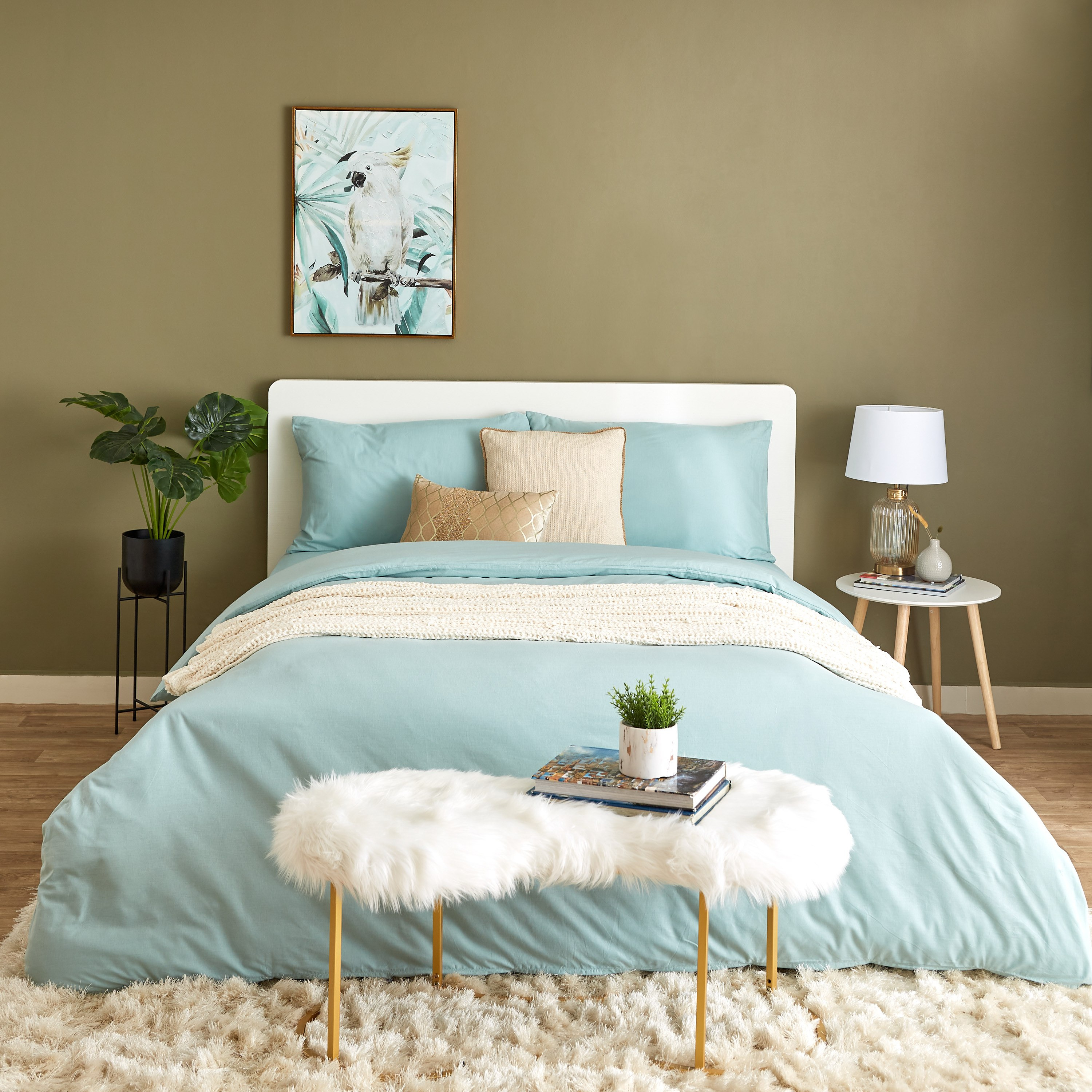 طقم غطاء لحاف قطن سوبر كينج سادة 3 قطع من ويلينجتون - 240x220 سم-hbxhomeware-bedding-duvetcovers-image-2
