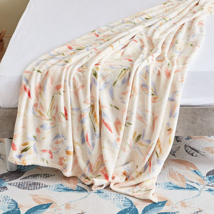 Joice Fern Twin Printed Flannel Blanket - 150x220 cms