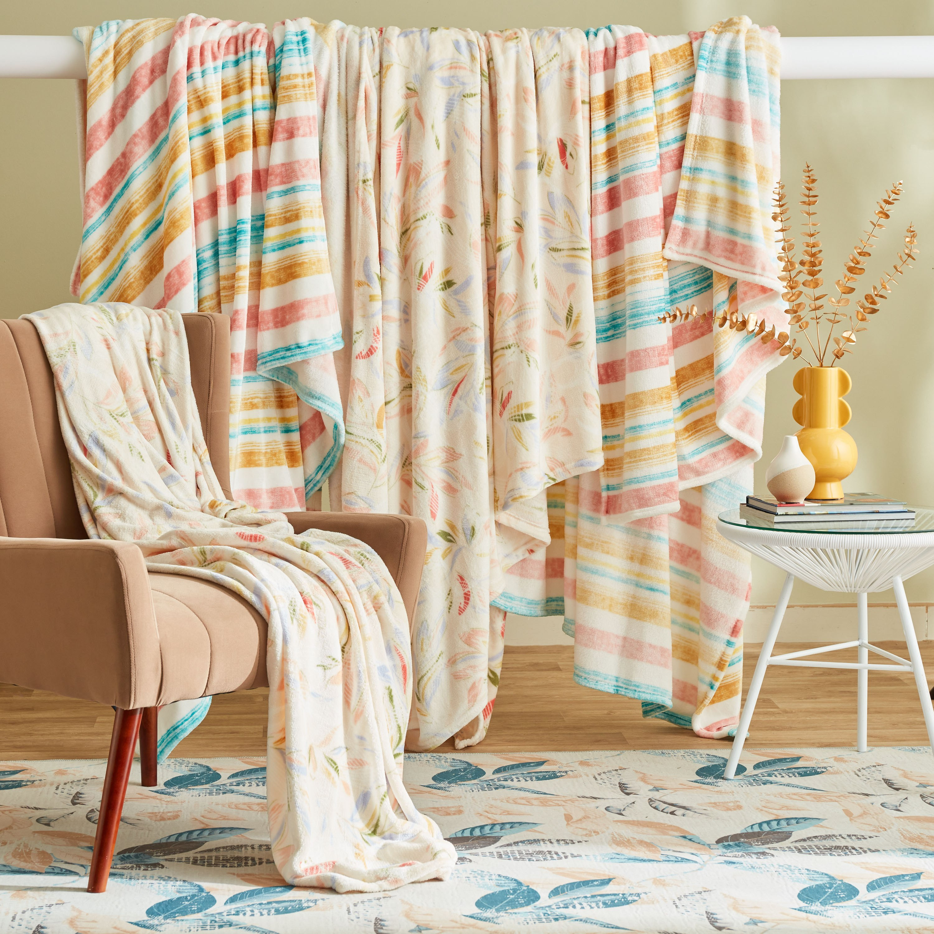 بطانية فلانيل مزدوجة بطبعات من جويس - 150x220 سم-hbxhomeware-hbxbedroom-image-6