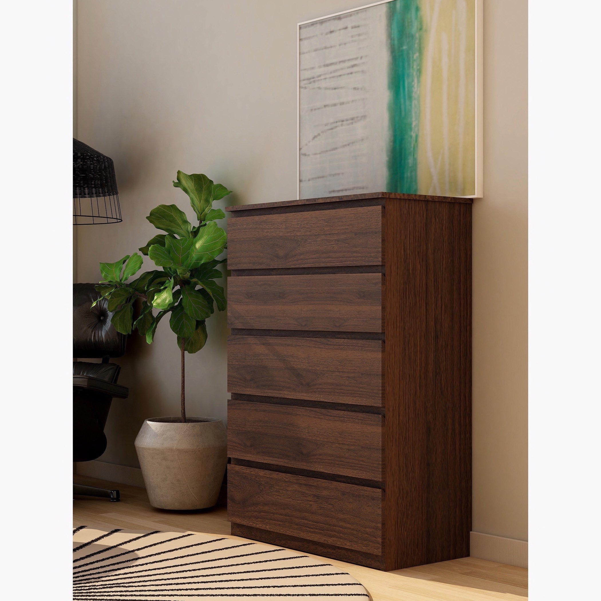 وحدة تخزين 5 أدراج من كولتورب-hbxfurniture-dressersandchests-chestofdrawers-image-1