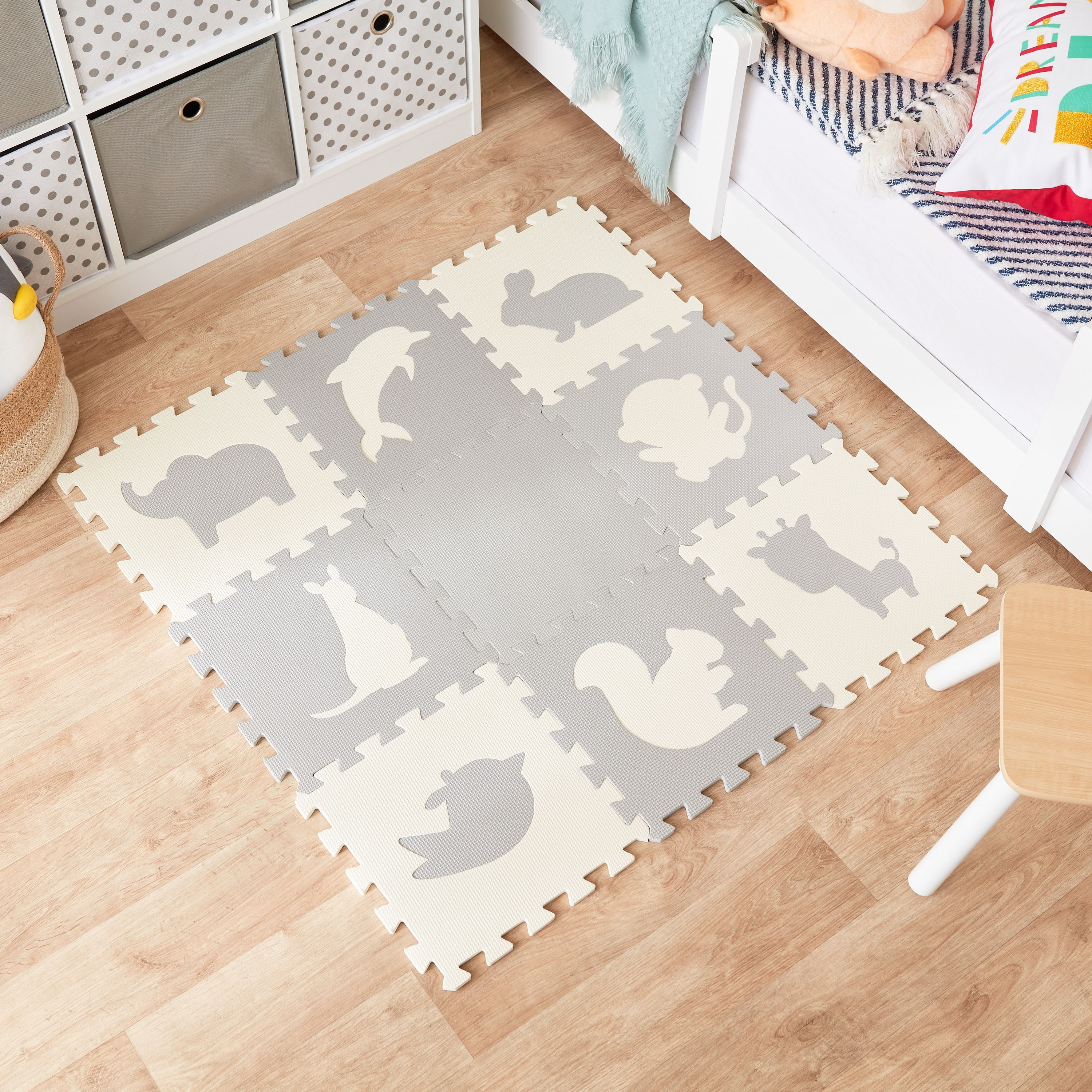 حصيرة إسفنجية بتفريغات حيوانات 9 قطع من ميستيفاي - 30x30x1 سم-hbxhomeware-hbxkidsandyouth-image-1
